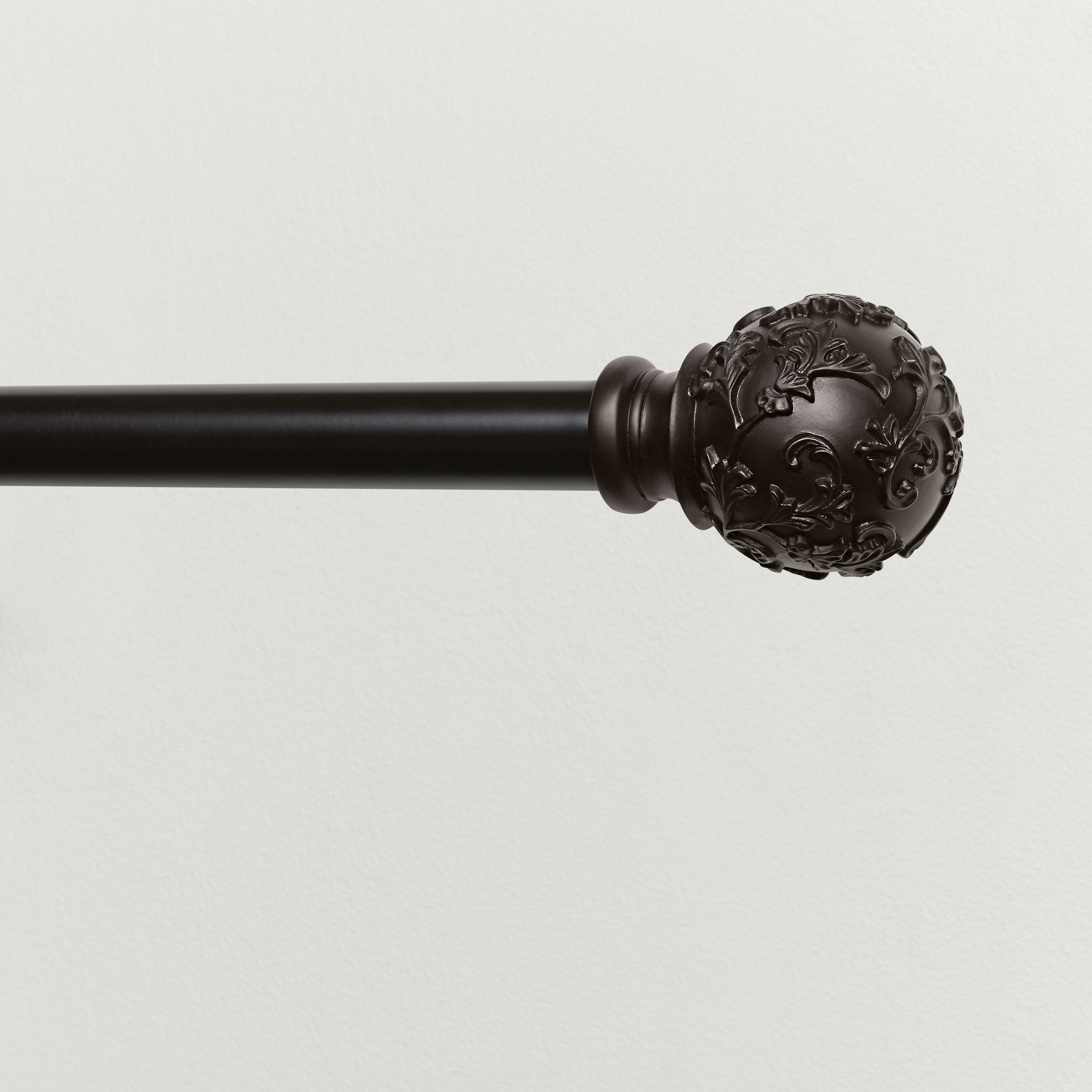 Exclusive Home RD013627DSEH A302 Vine Outdoor 84-in to 160-in Matte bronze Iron Single curtain rod with Finials