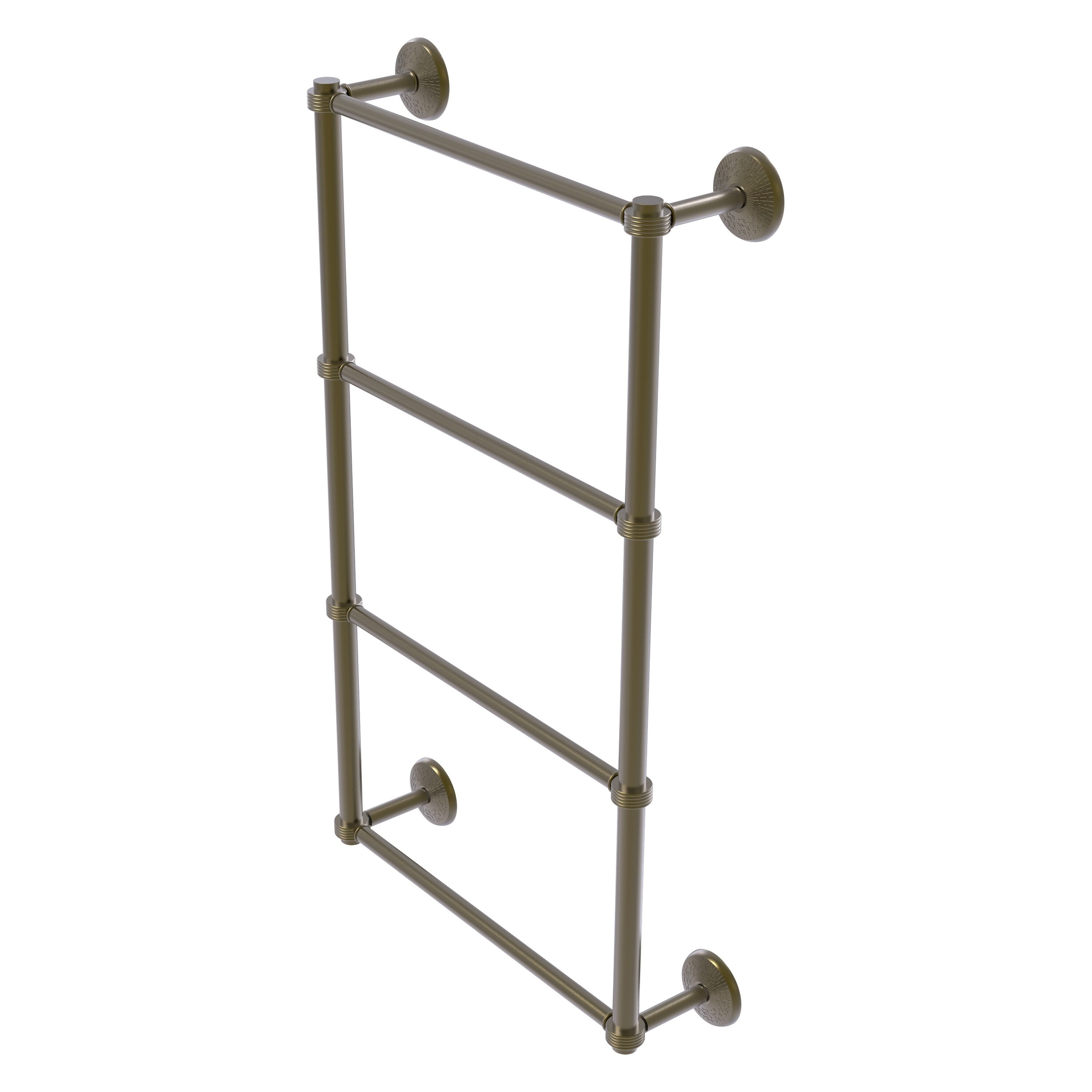 Allied Brass MC-28G-36-ABR Monte Carlo 36-in double Antique Brass Wall mount 4-tier Towel Bar