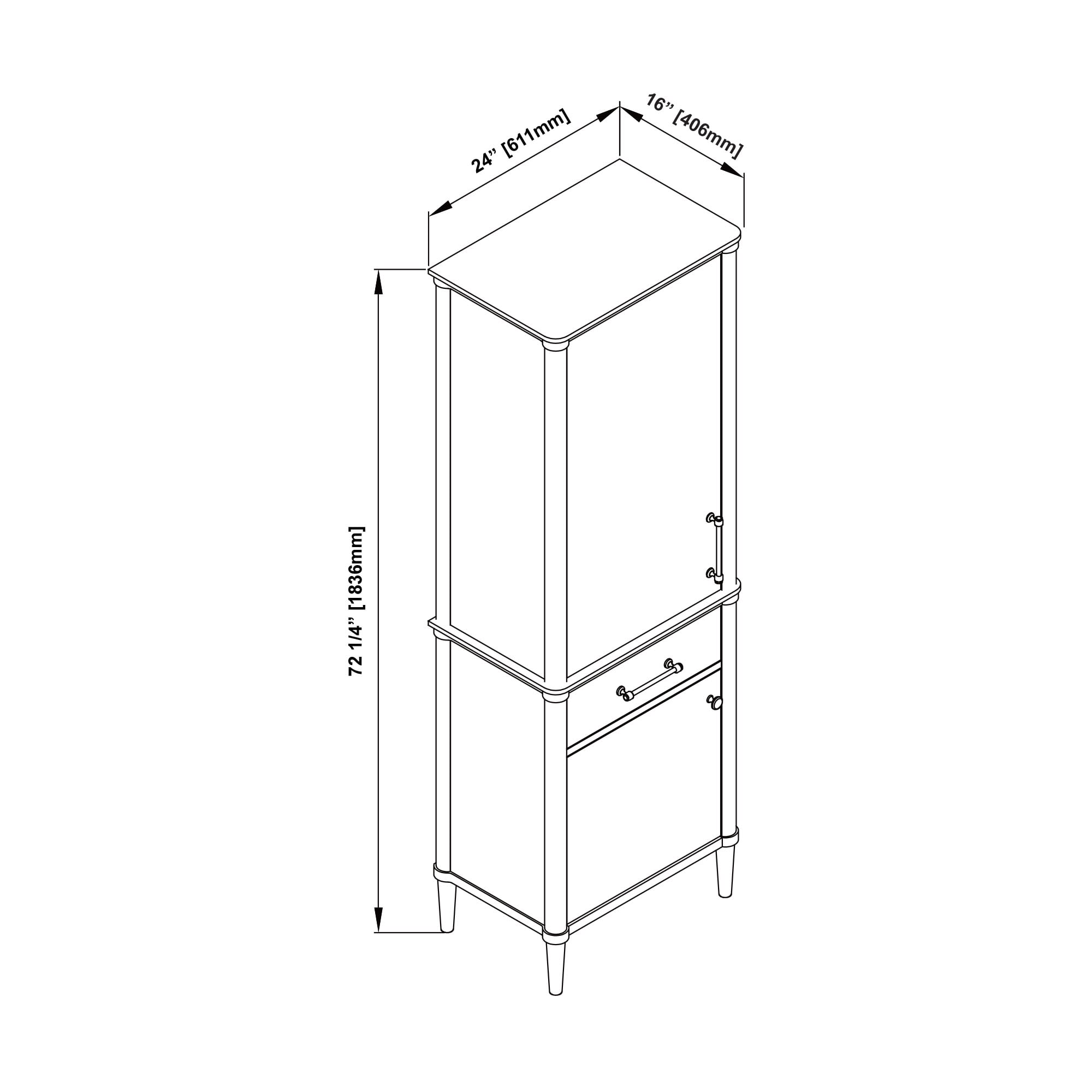 allen + roth RIAN SU-WW Linen-Cabinets - View #13