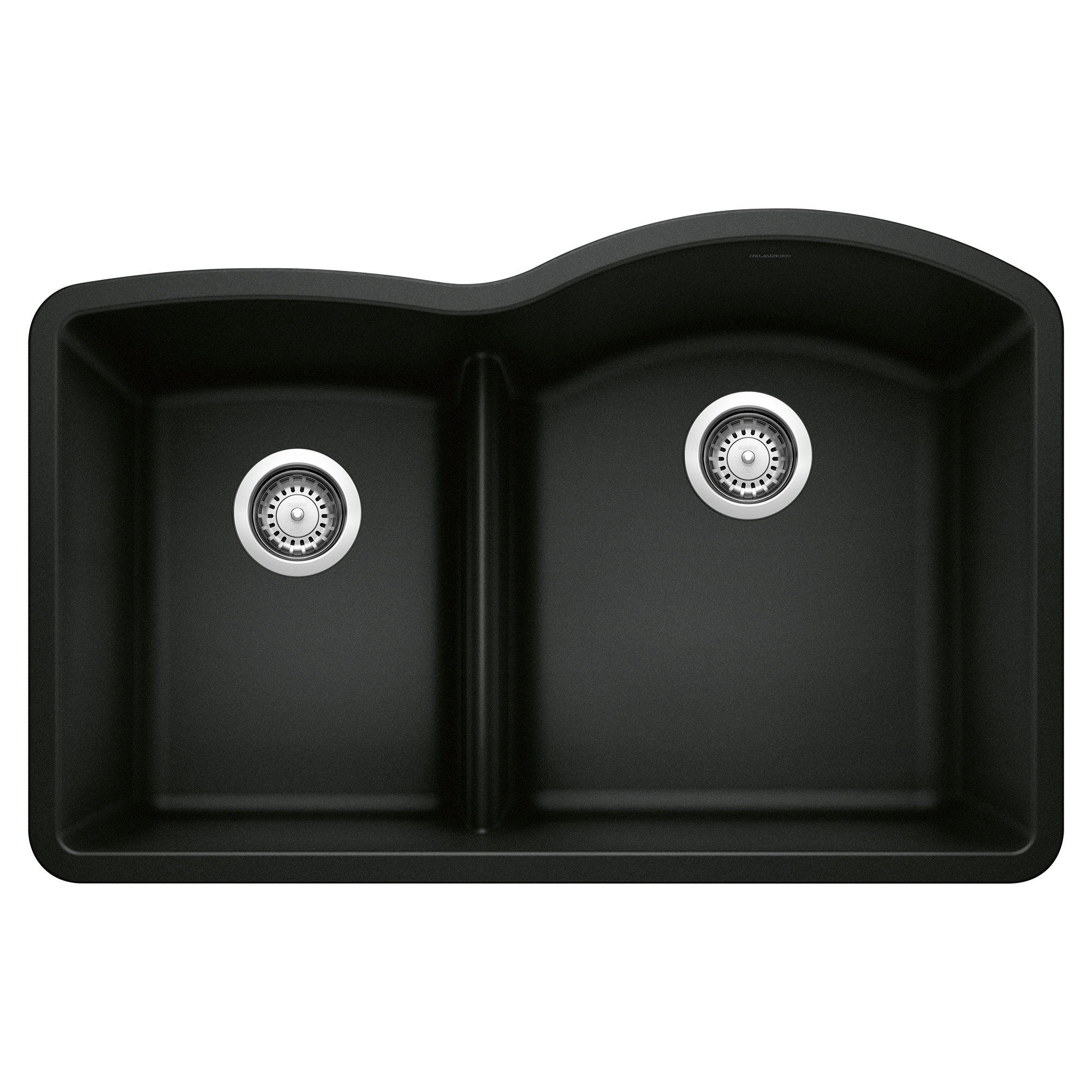 BLANCO 442911 Diamond Silgranit Undermount 32-in x 21-in Granite Double offset bowl Kitchen Sink