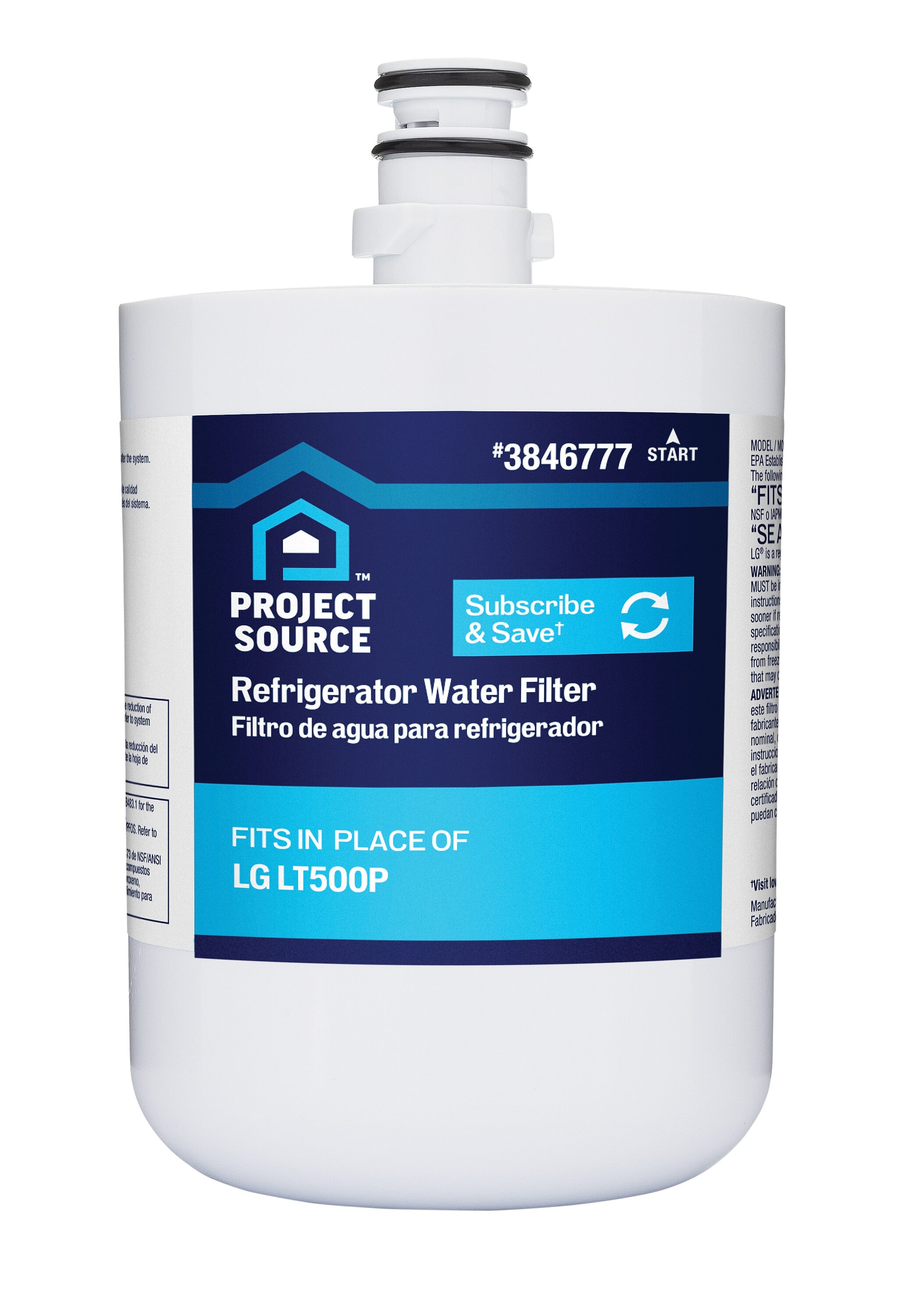 Project Source 6-Month Twist-in Refrigerator Water Filter L-1 Fits