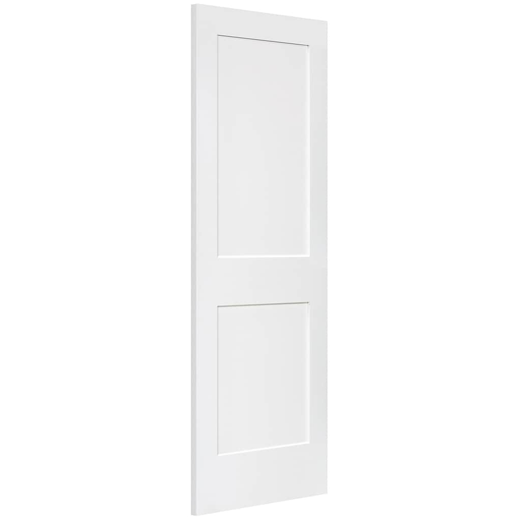 Kimberly Bay 32-in x 80-in White 2-panel Smooth Solid core Primed Pine ...