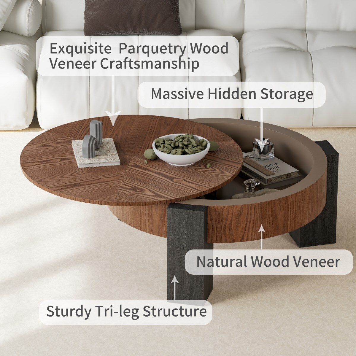 Coolbibila FOLI-COFFEE-WALNUT Coffee-Tables - View #4