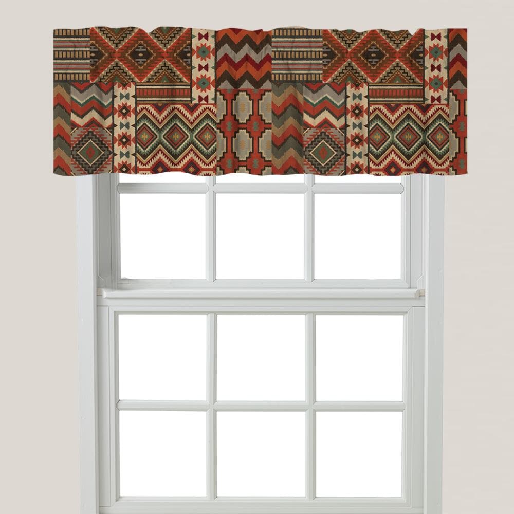 Laural Home CMN6018WV Country mood navajo 18-Inches Multiple colors Polyester Rod pocket Valance