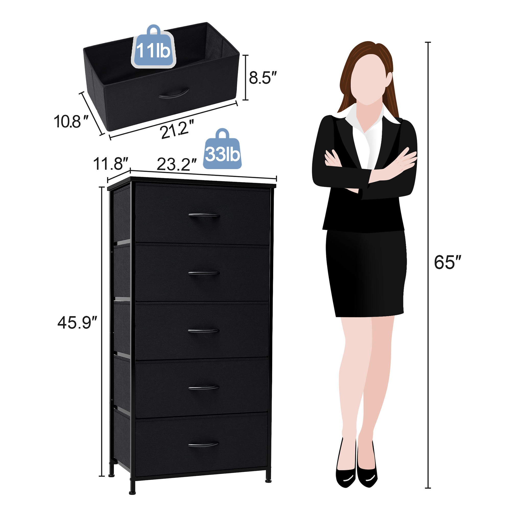 CloudFly CL-HD017BLK dressers - View #6