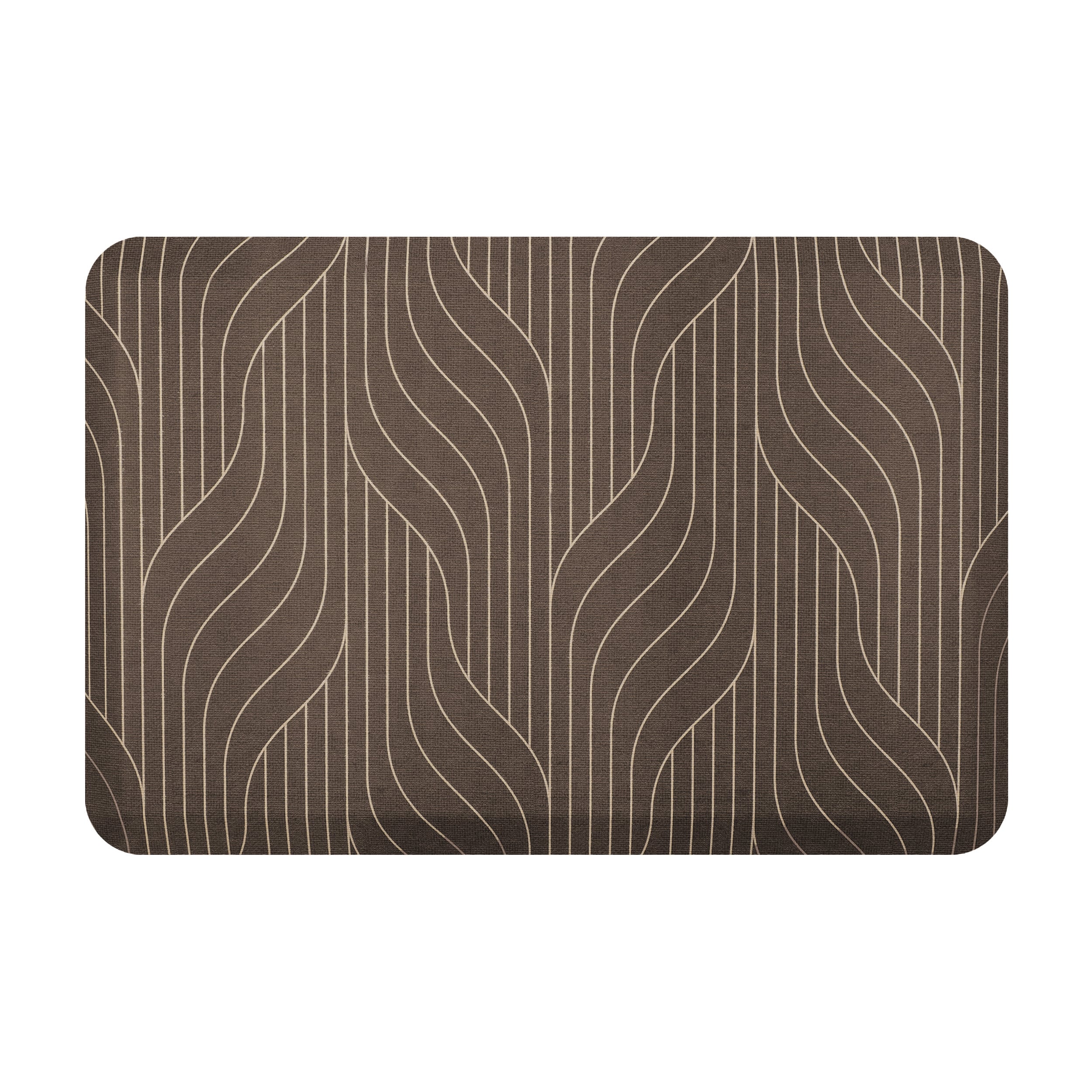 Bungalow Flooring 20958006203107 2-ft x 3-ft Brown Polyester Rectangular Indoor Decorative Anti-fatigue mat