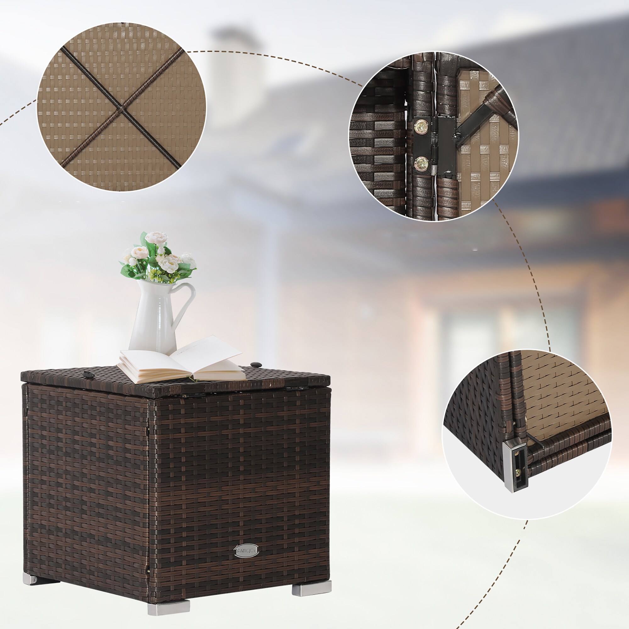 Costway HW70591BN Stools-Ottomans - View #3