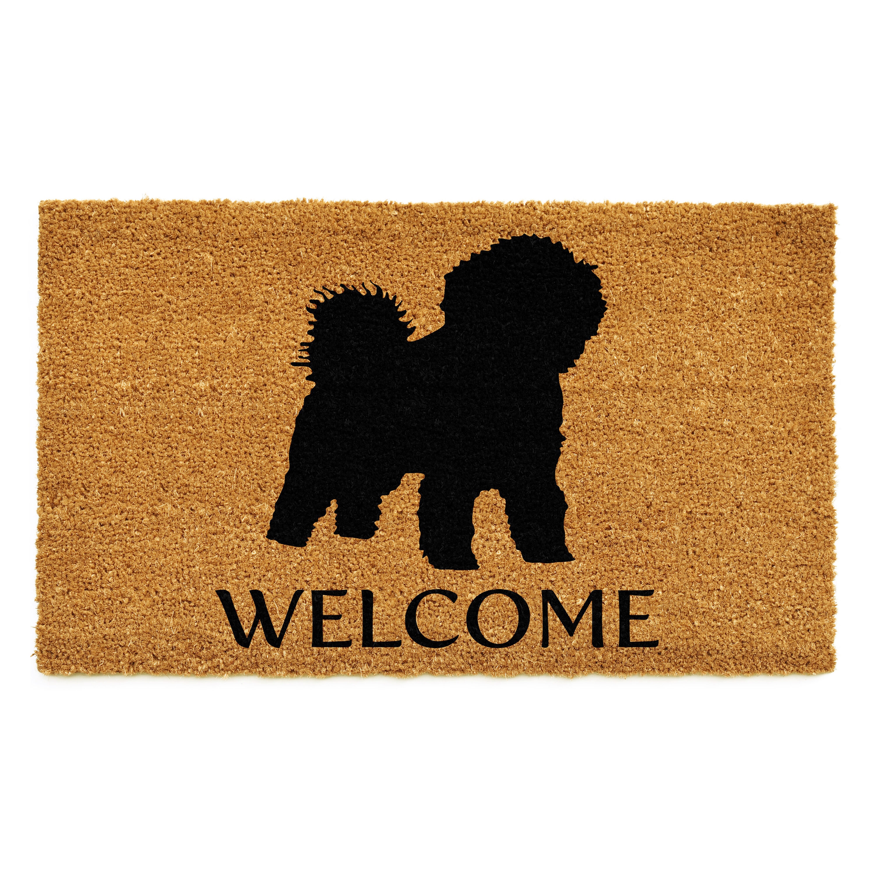 Callowaymills 106882436 2-ft x 3-ft Natural, Black Coir/Vinyl Rectangular Indoor or outdoor Decorative Door mat