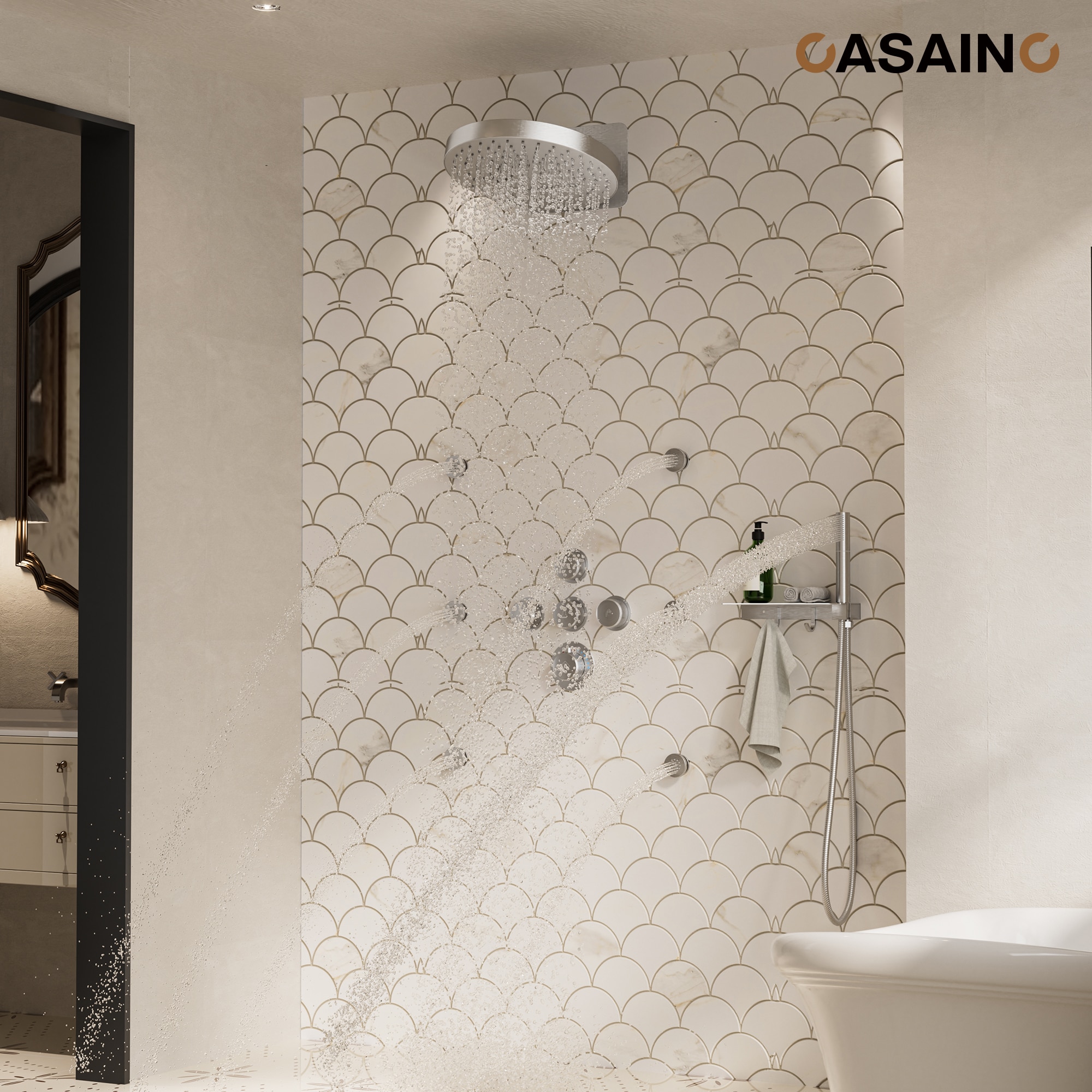 CASAINC KCHS0005-12BN Showerhead-Bar-Panels - View #4