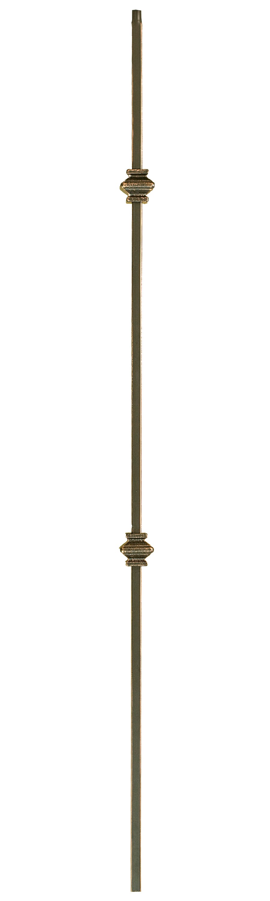 WM Coffman 802422 44-in x 0.5-in Oil Rubbed Copper Wrought Iron Pin Top Double Knuckle Stair Baluster