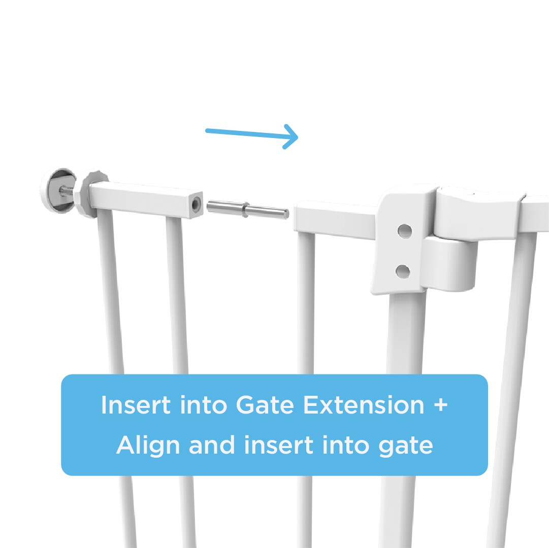 Perma Child Safety 30 in. H Baby Gate Extension White 4 in. W, Fits  Standard Height Perma Safety Gates 741 - The Home Depot