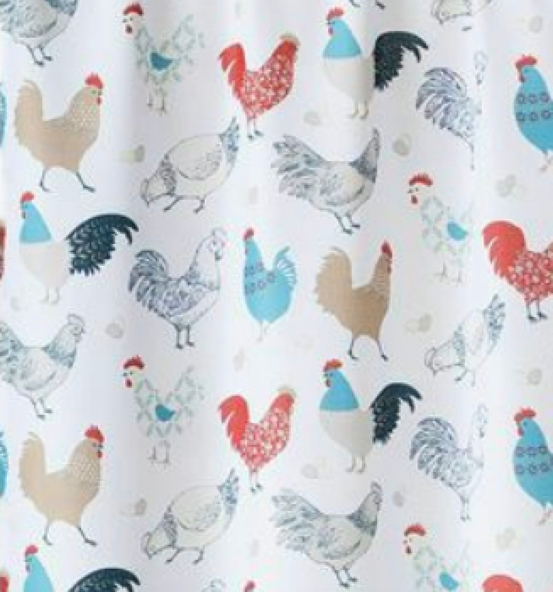 KATE AURORA MODROOSTER-KC-WHT curtains - View #3