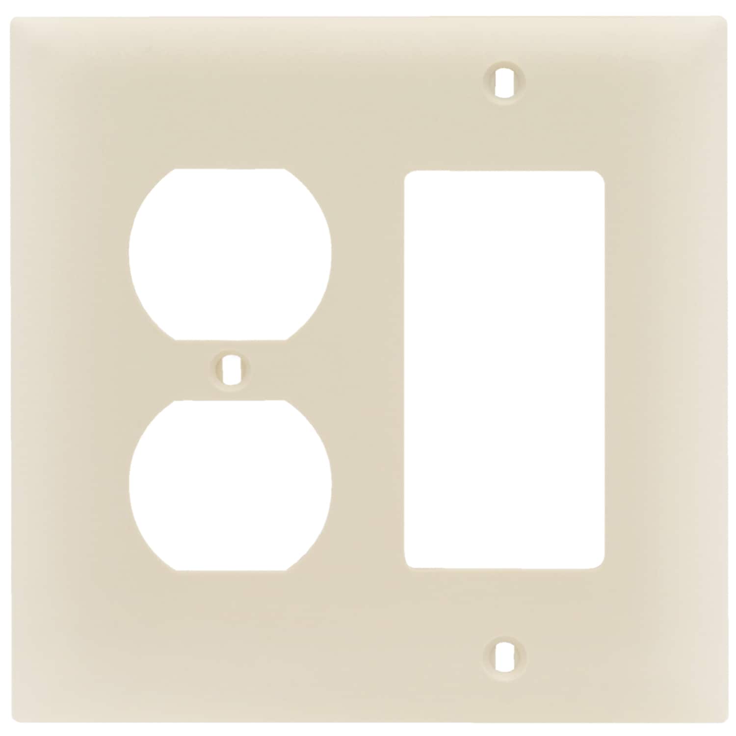 Legrand TP826LACC12 Pass Seymour 2 -Gang Midsize Size Light almond Nylon Indoor Duplex/Decorator Wall Plate
