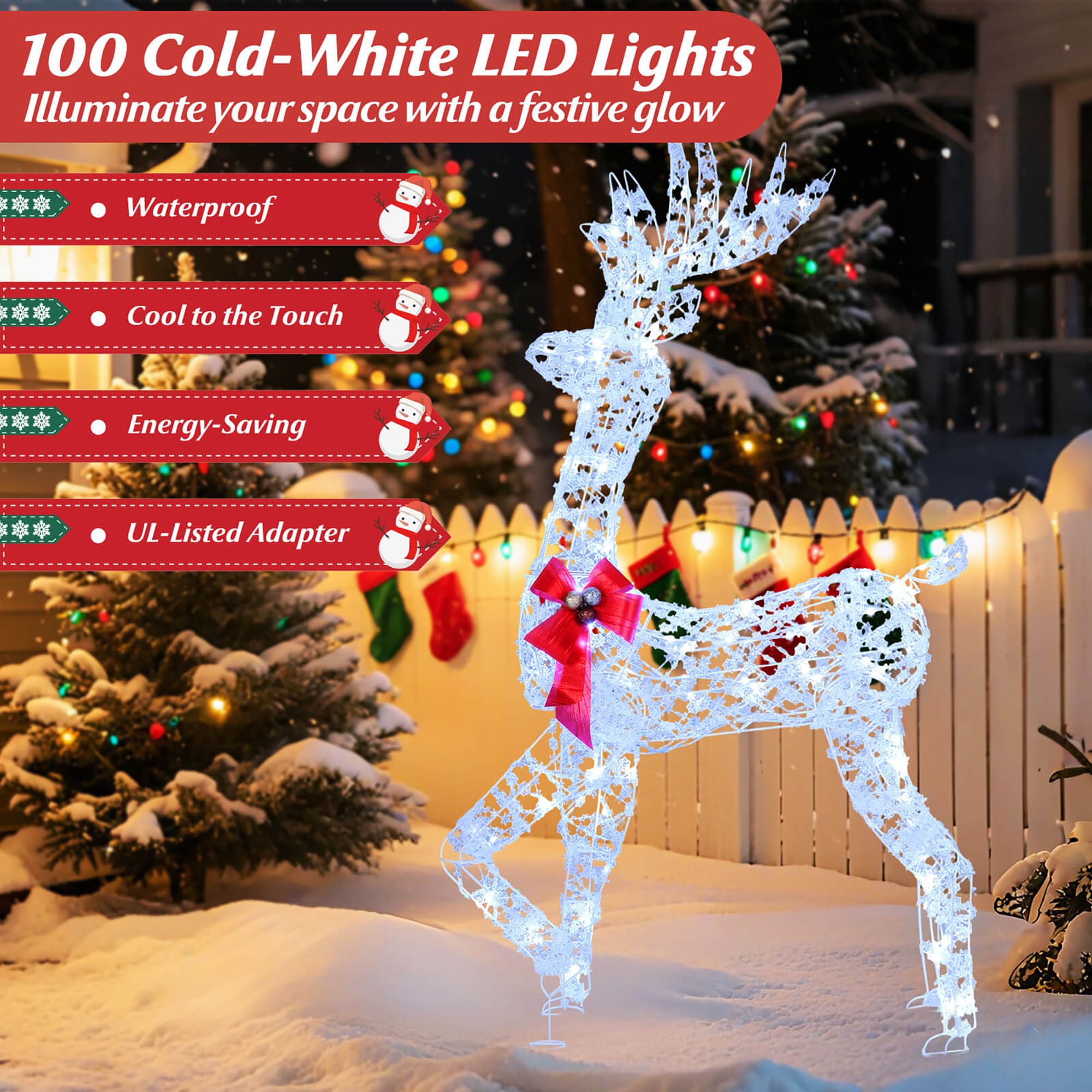 Costway HCST10203 Table-Christmas-Decorations - View #5