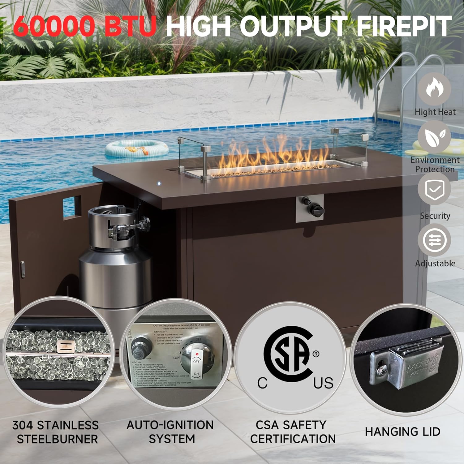 Damerin HL36Q Outdoor-Gas-Fireplaces - View #7