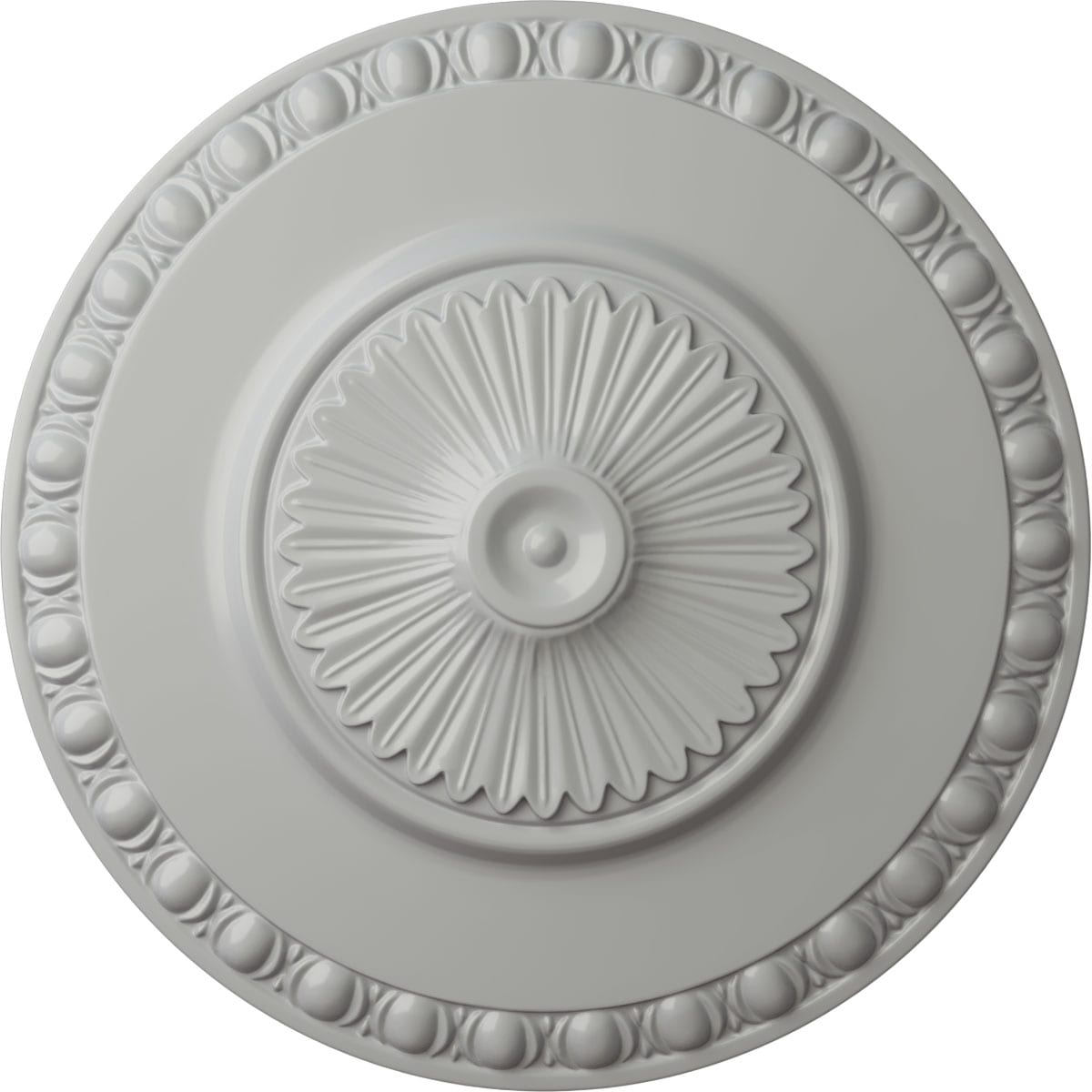 Ekena Millwork CM23LYFRF Lyon 23.5-in W x 23.5-in L Painted Frost Polyurethane Whole Ceiling Medallion