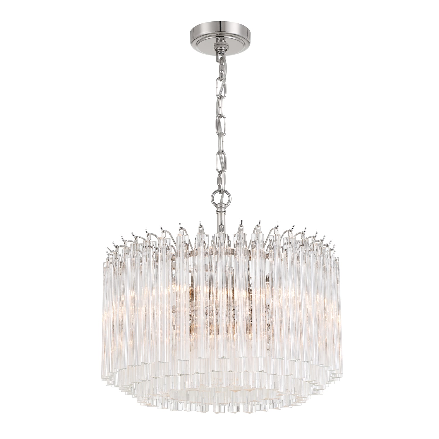 Crystorama Lofton 5 -Light Polished Nickel Crystal Steel Chandelier