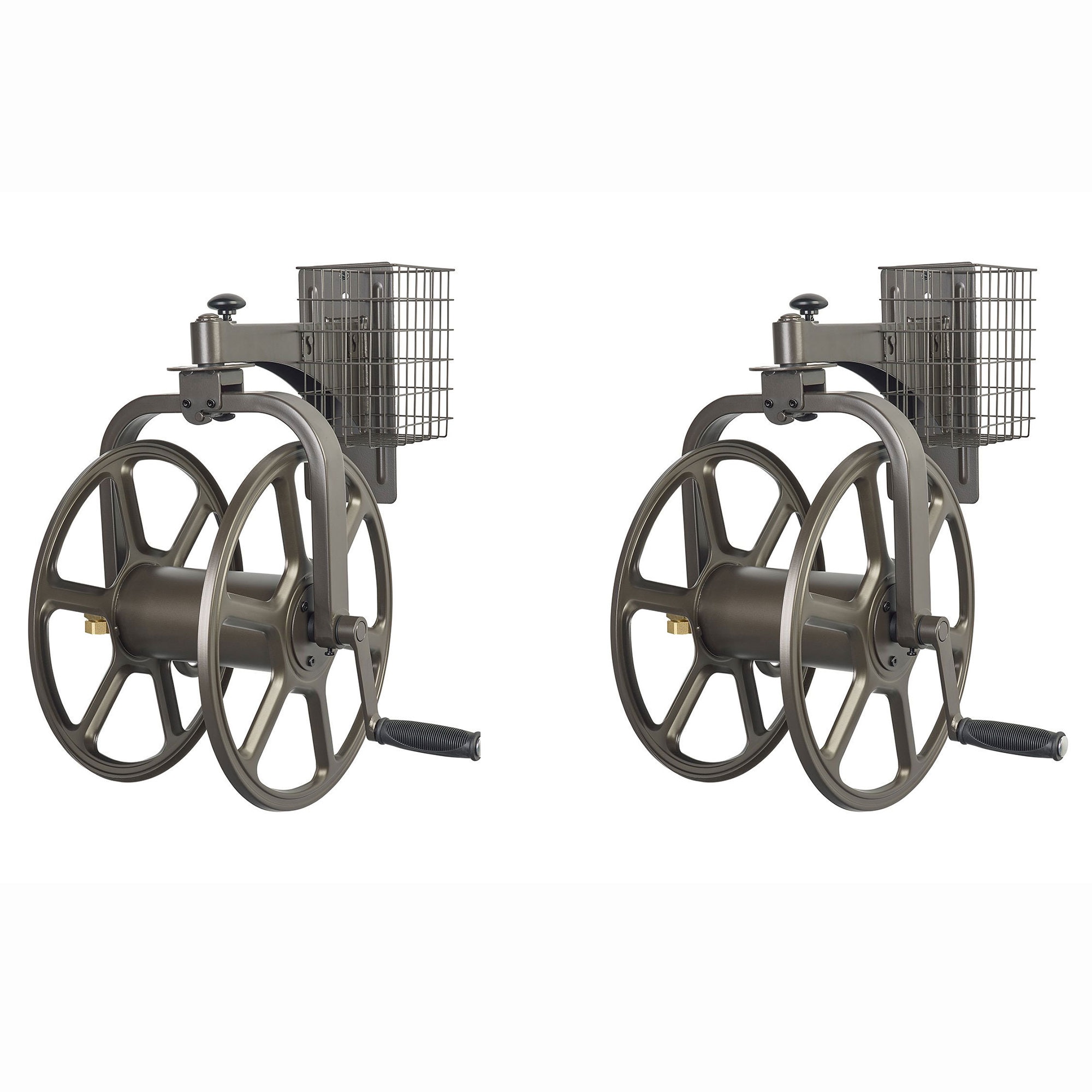 AMES 2388340 ReelEasy Side Mount Hose Reel | Holds Up to 100 Feet of Garden  Hose