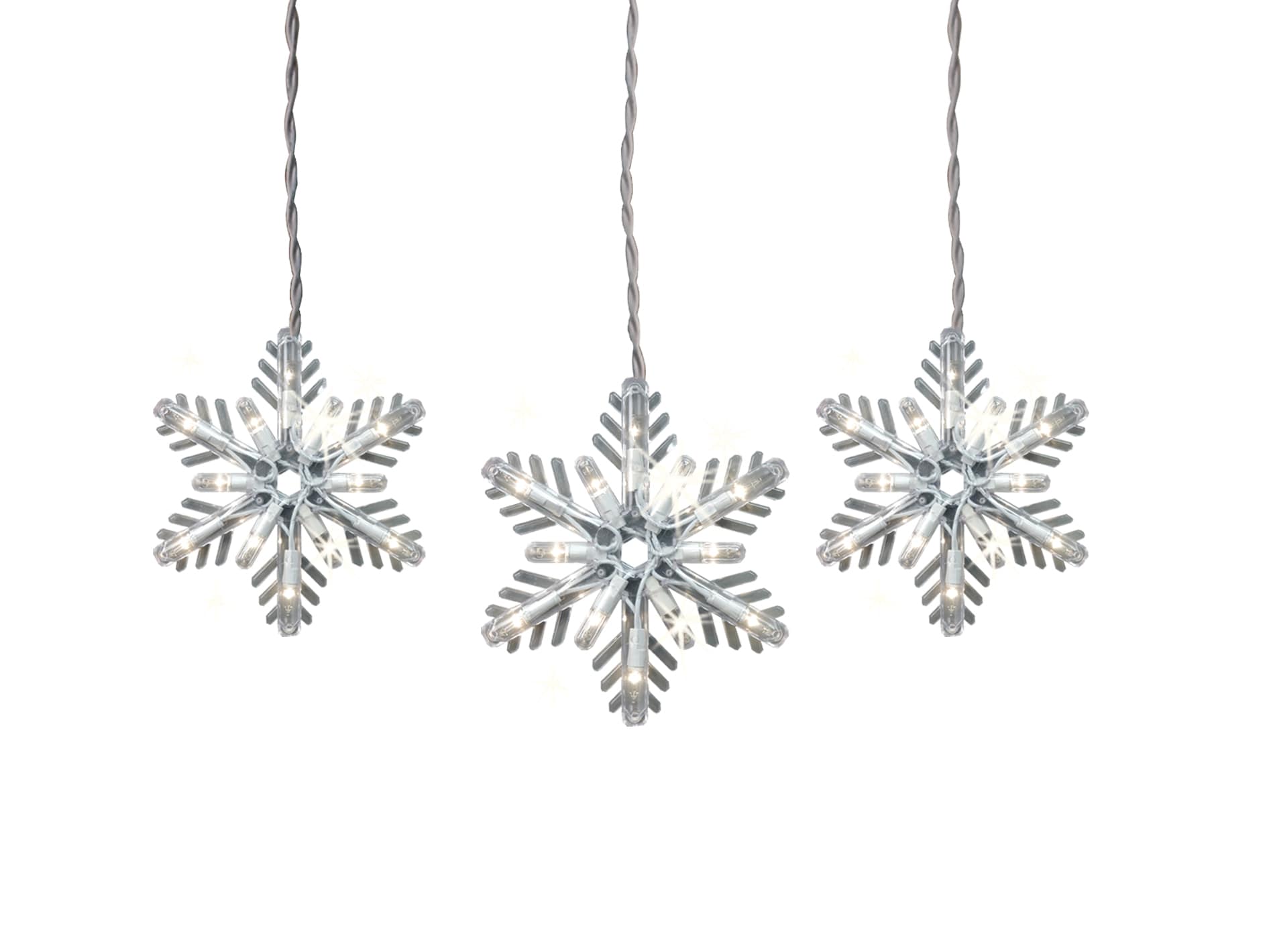 Factory Direct Craft Set of 6 Sparkling White Glitter Snowflakes Holiday  Decorations