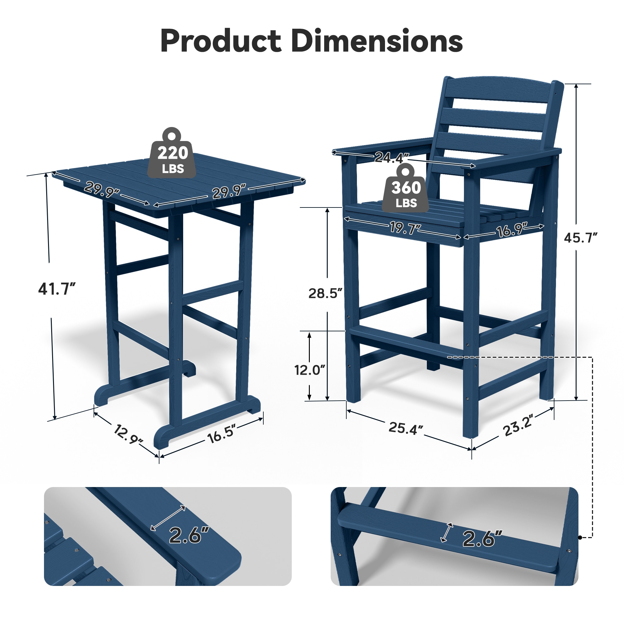JEAREY JYGBY-3JT-NAVY Patio-Conversation-Sets - View #3