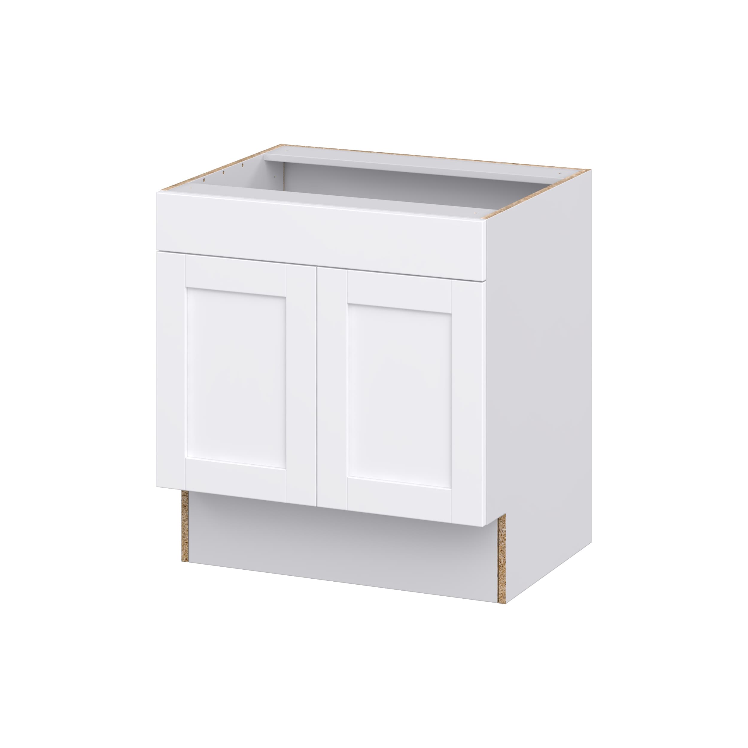 Hugo&Borg DSSB30FFRFADA-RM Rosemont 30-in W x 32.5-in H x 24-in D Glacier White Sink Base Fully assembled Cabinet (Recessed Panel Shaker)