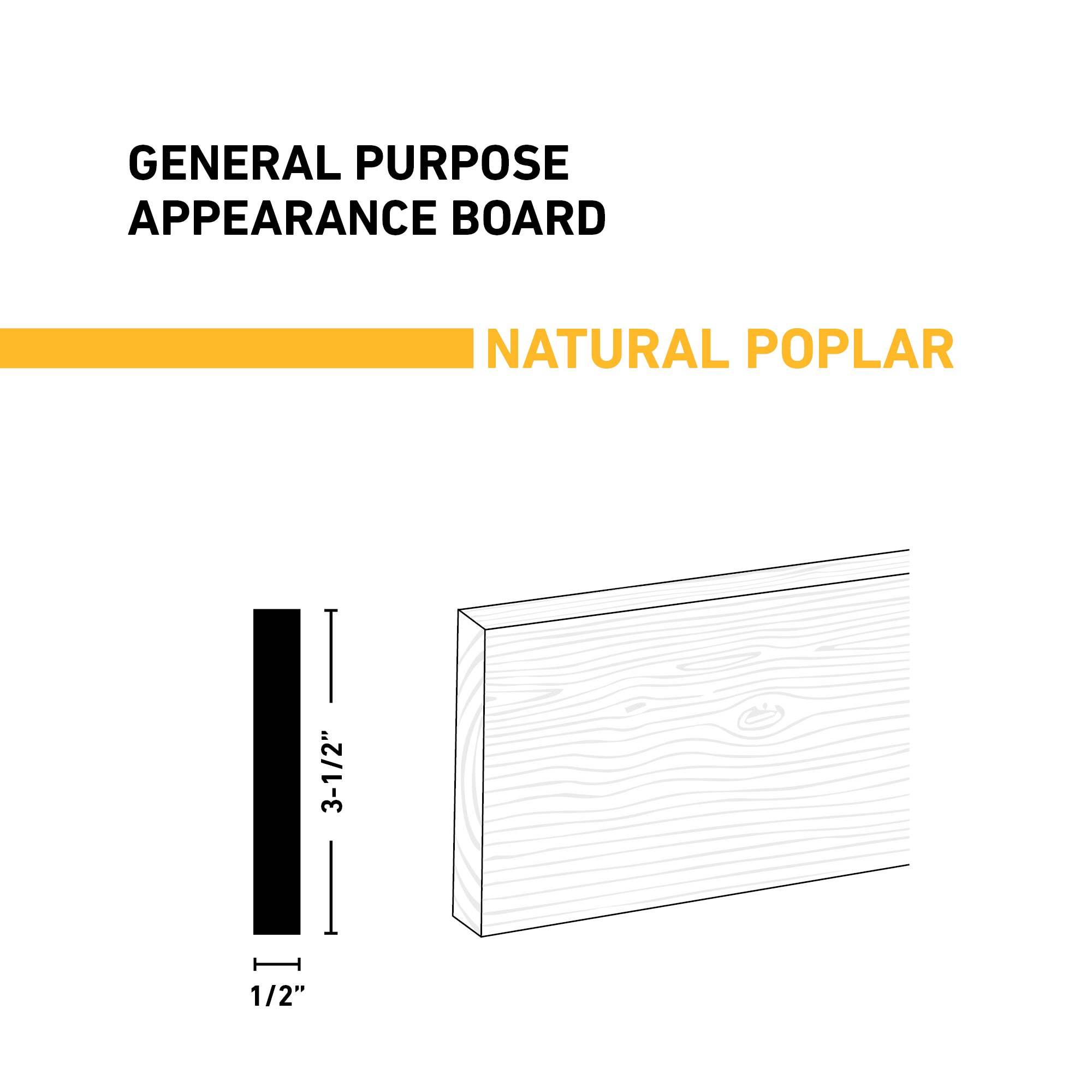 Ornamental Mouldings BRDNAT 1-2X4X2POPR Appearance-Boards - View #2