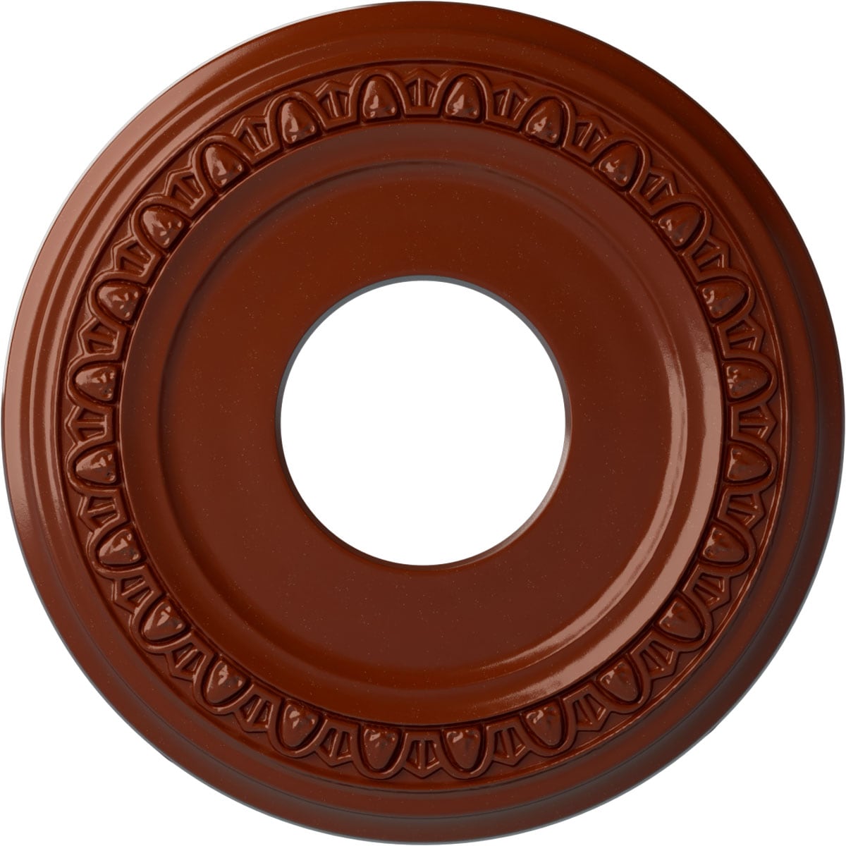 Ekena Millwork CM12JAFIF Jackson 12.25-in W x 12.25-in L Painted Firebrick Polyurethane Whole Ceiling Medallion