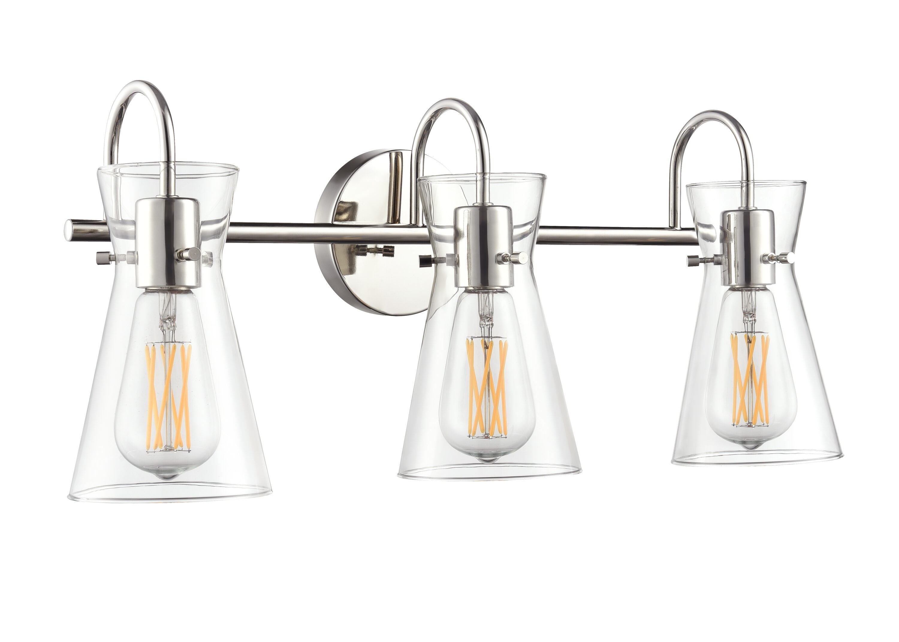 Millennium Lighting Camellia 22-in 3 Light Polished Nickel Modern/contemporary Bathroom Vanity light
