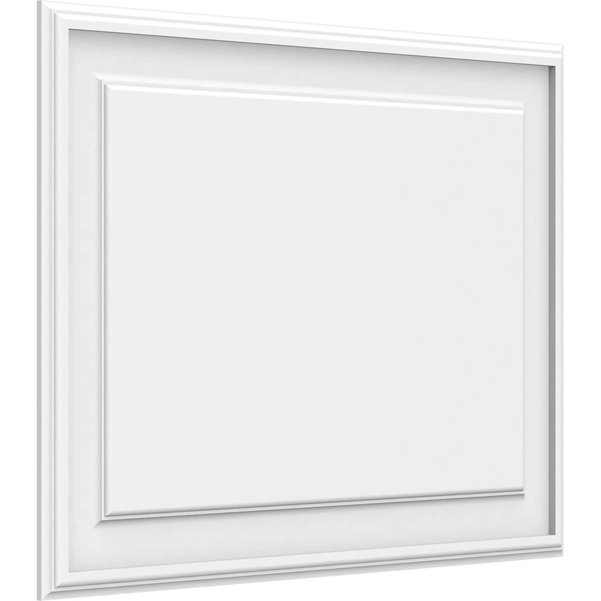 Ekena Millwork WALP30X22X062LEG 30-in x 22-in Smooth Paintable/Stainable White PVC Fretwork Wall Panel (