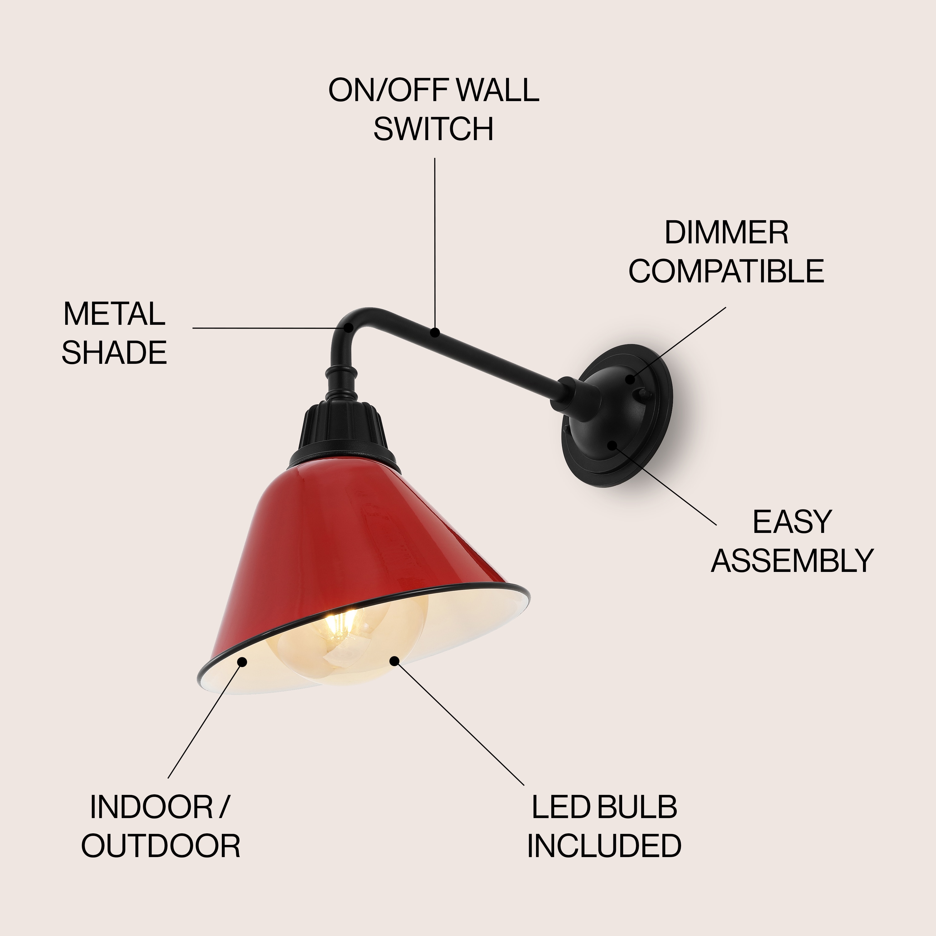 JONATHAN  Y JYL7612E Outdoor-Wall-Lighting - View #3