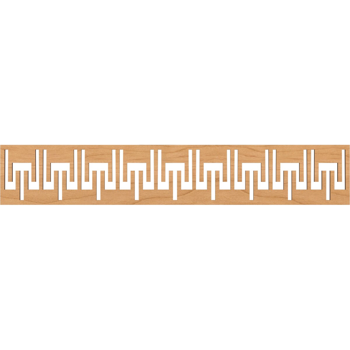 Ekena Millwork MLDA08X46VICMA Victory Fretwork Flat Trim 8-in x 3.89-ft Maple Brown Unfinished 2156890 Pierced Wall Panel Moulding
