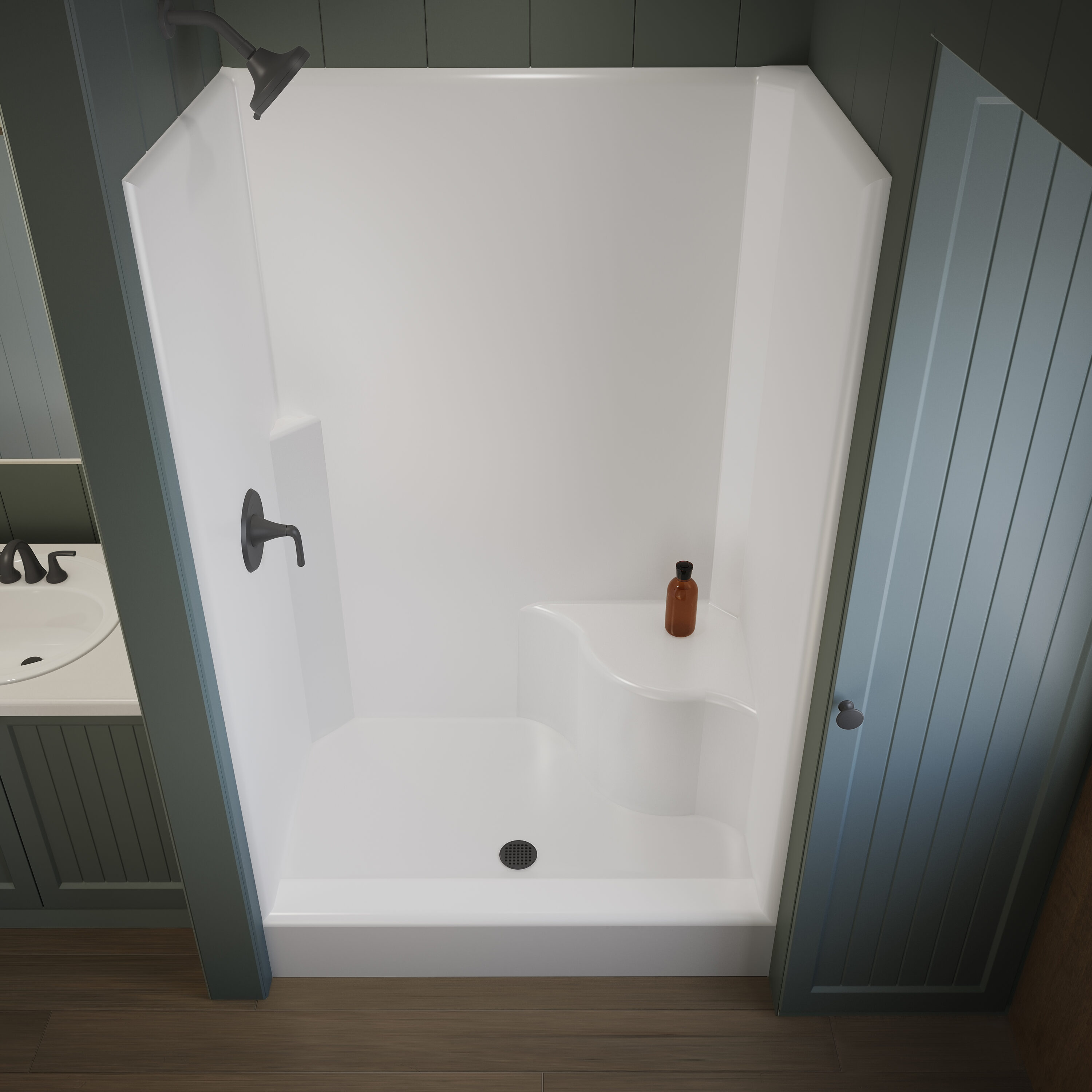 Laurel Mountain LM4829SH1SRWHT Alcove-Shower-Kit - View #2