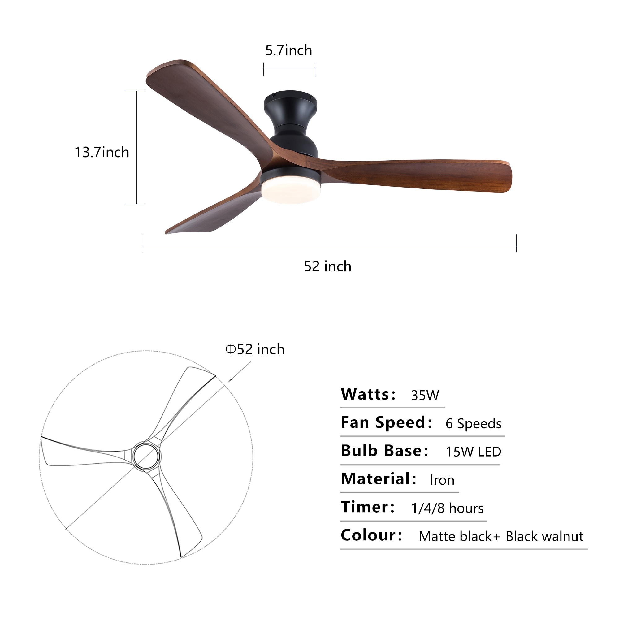 SINOFURN SYF110013BK Ceiling-Fans - View #8