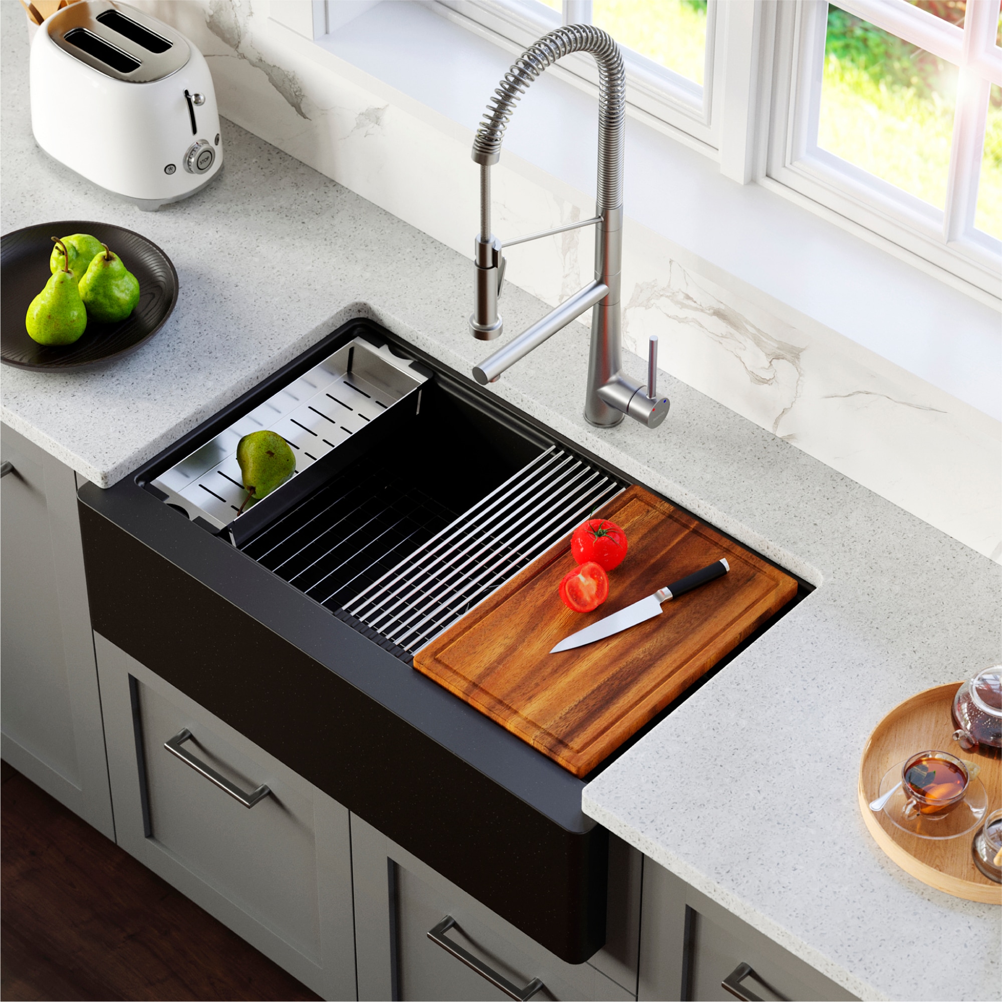 Karran QAWS-740-BL Kitchen-Sinks - View #3