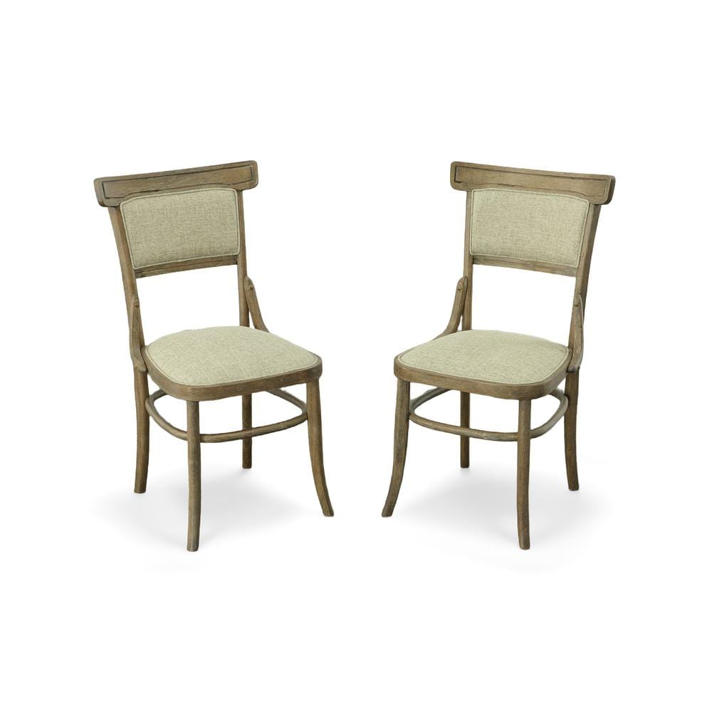 Carolina Chair & Table CH-1937-UB-VWPP Diana Dining Chair  Set of 2  Vintage Walnut  Peppered Upholstery