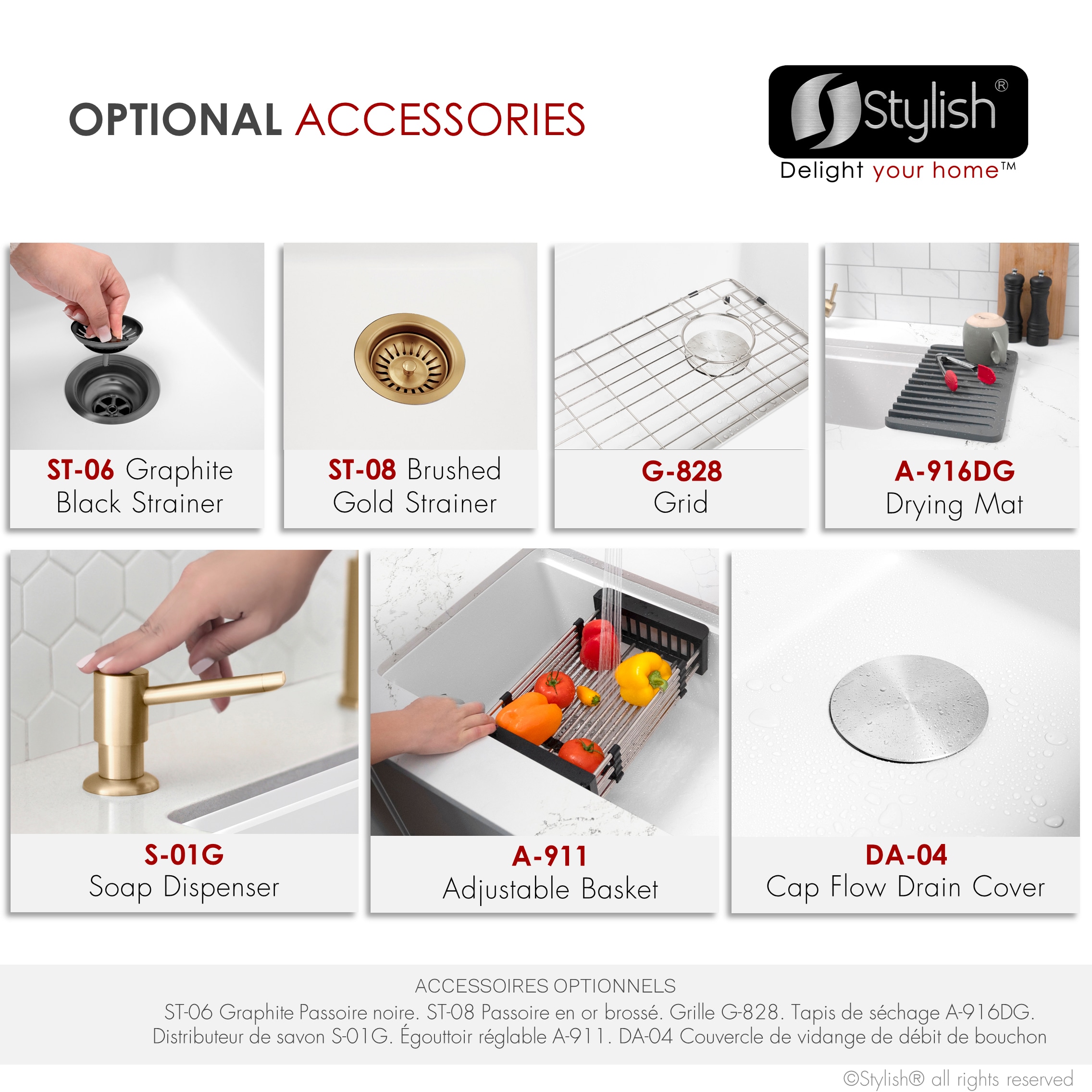 Stylish S-828WH1 Kitchen-Sinks - View #13