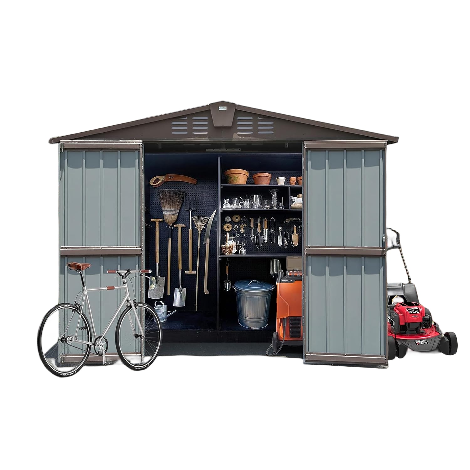Mondawe MD-DM00039 8-ft x 6-ft Galvanized steel Storage Shed