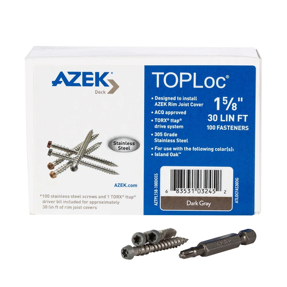 TimberTech ATLOCFAS30DG #10 x 1-5/8-in Composite Deck Screws ( 100 -Per Box )