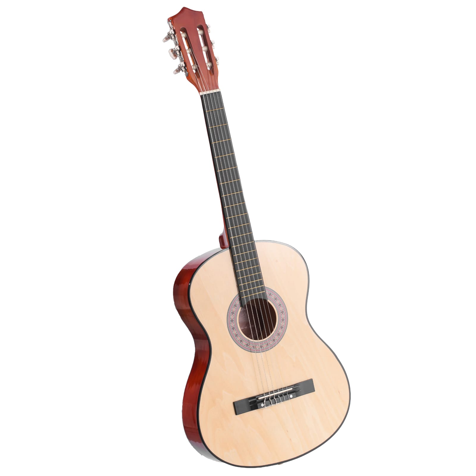 VEVOR Classical Guitar  38 Inch  Wood Classical Guitar Starter Kit for Beginners  with Nylon Strings  Gig Bag  Strap  Tuner  Extra Strings  Pick  Capo  Basswood  for Teenagers Adults Students  Natural