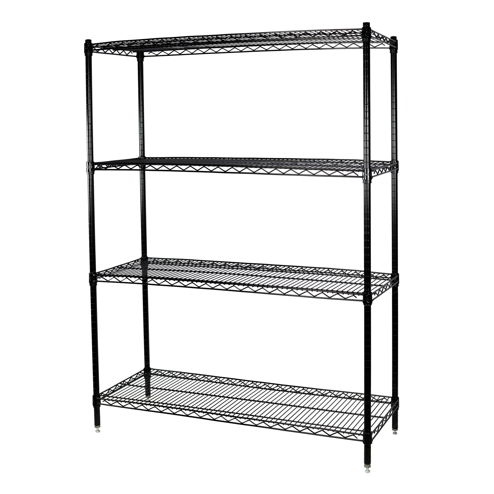 4/5 Tier Storage Rack Organizer Kitchen Shelving Steel Wire Shelves Black/Chrome 