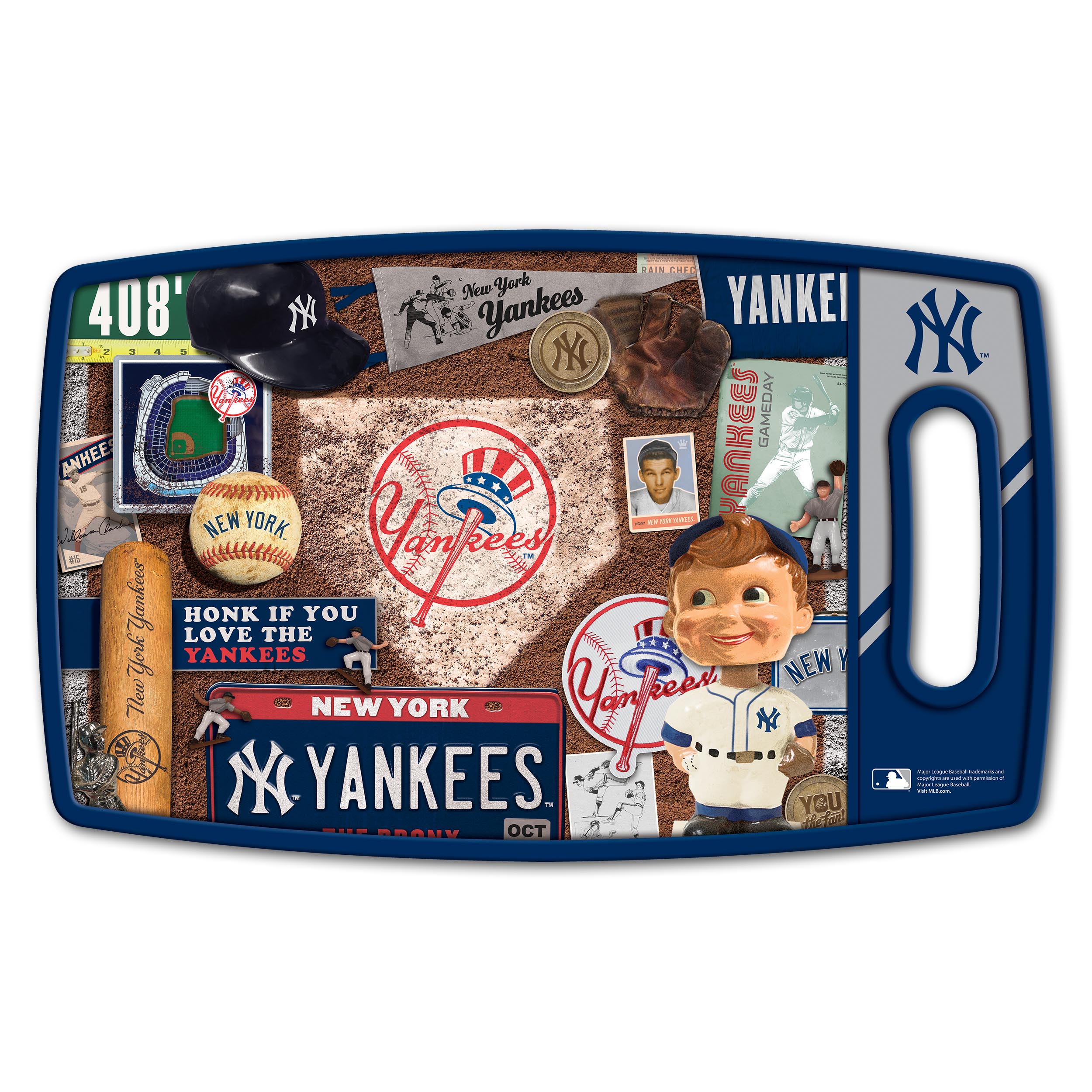 Sportula 0959793 New York Yankees Retro Series Cutting Board 9-Inches L x 14.5-Inches W Polypropylene Cutting Board