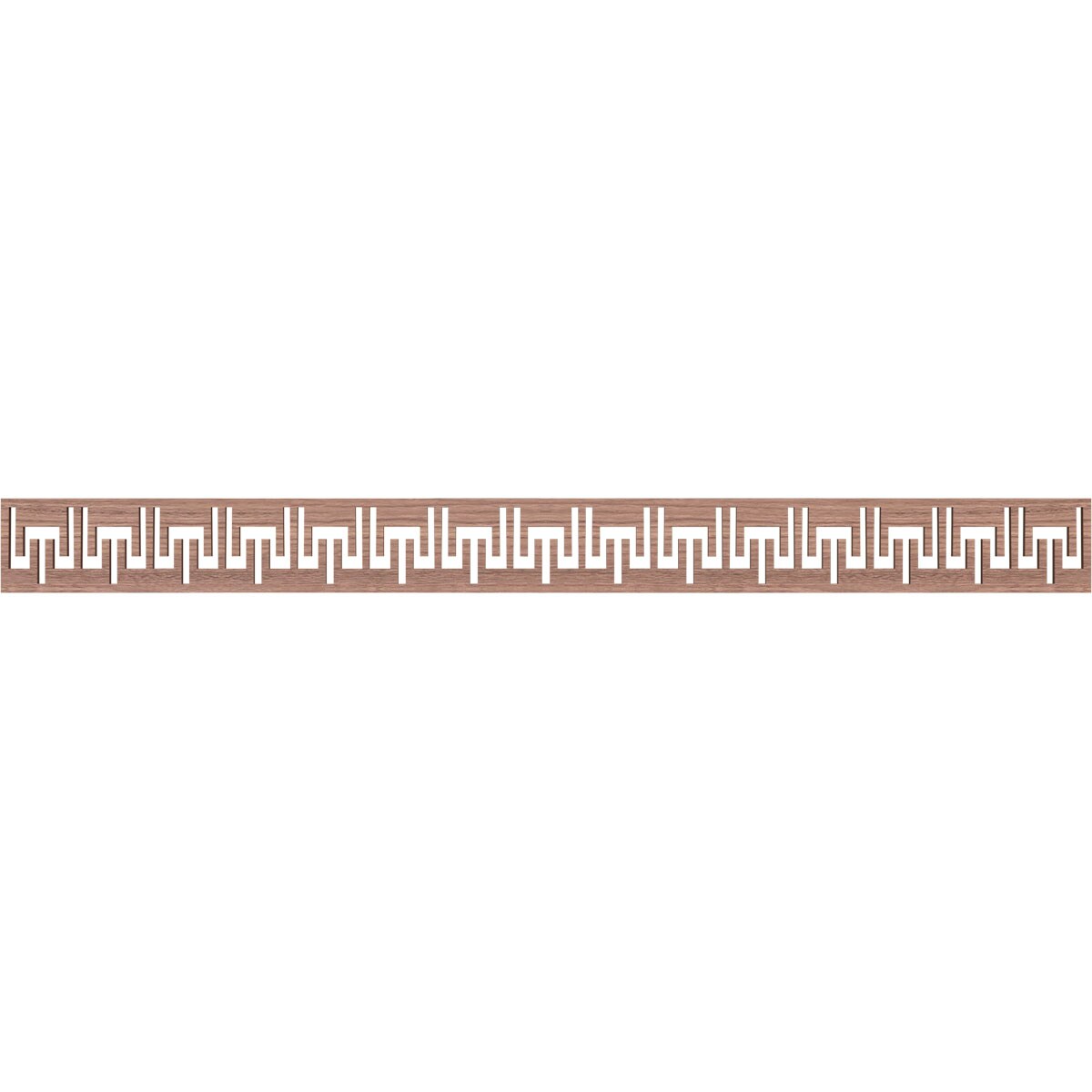 Ekena Millwork MLDA04X46VICWA Victory Fretwork Flat Trim 4-in x 3.87-ft Walnut Brown Unfinished 2157415 Pierced Wall Panel Moulding