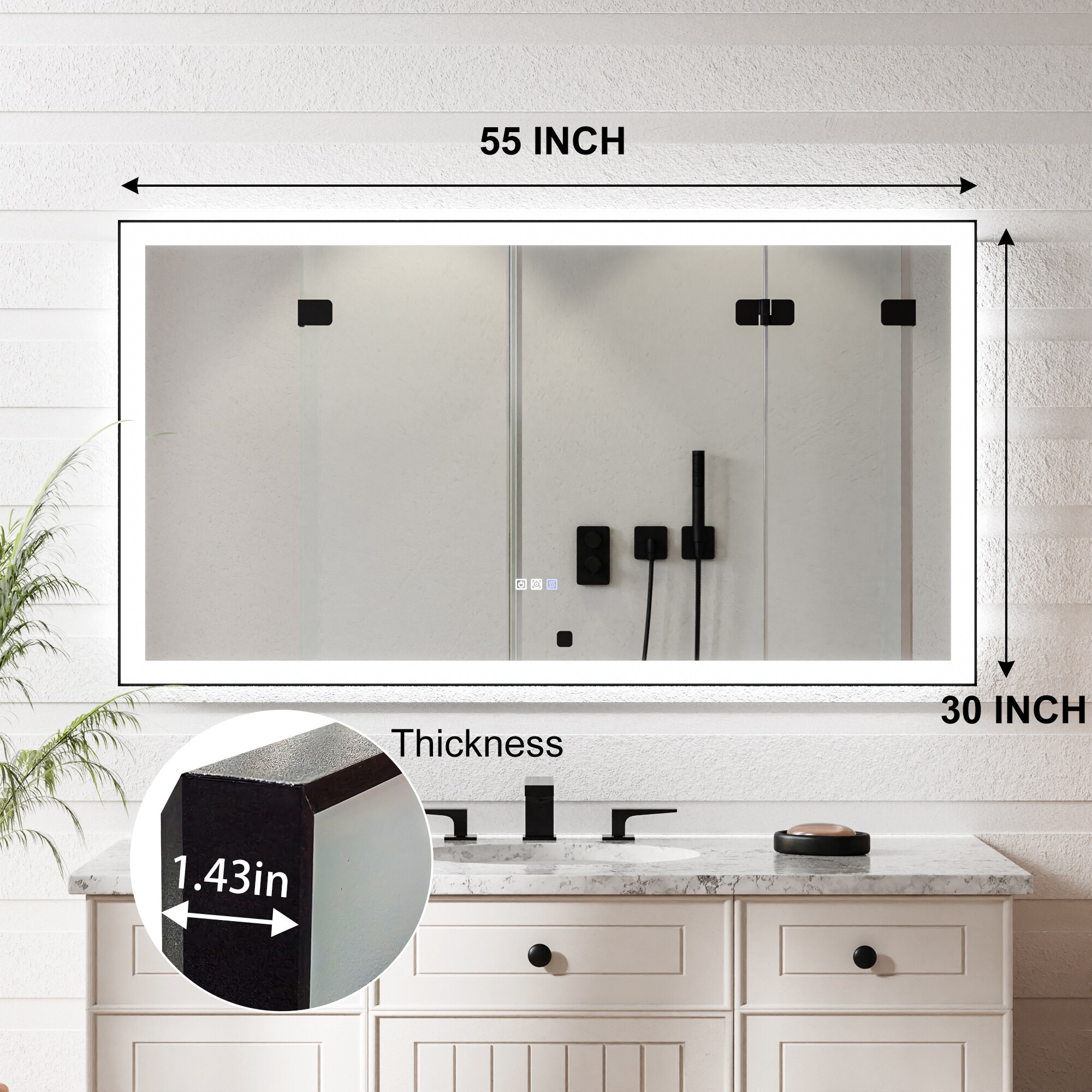 AAZJ JKF-MU04-4236SF1 Framed-Bath-Mirrors - View #9