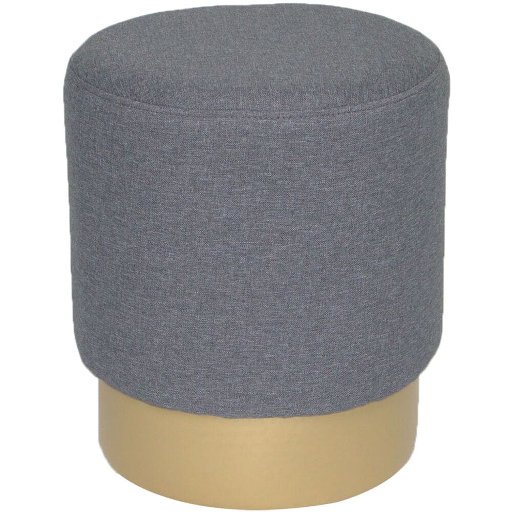 Critter Sitters CSVNTYSTOOL-GRY 15.5-in H Gray Round Makeup Vanity Stool