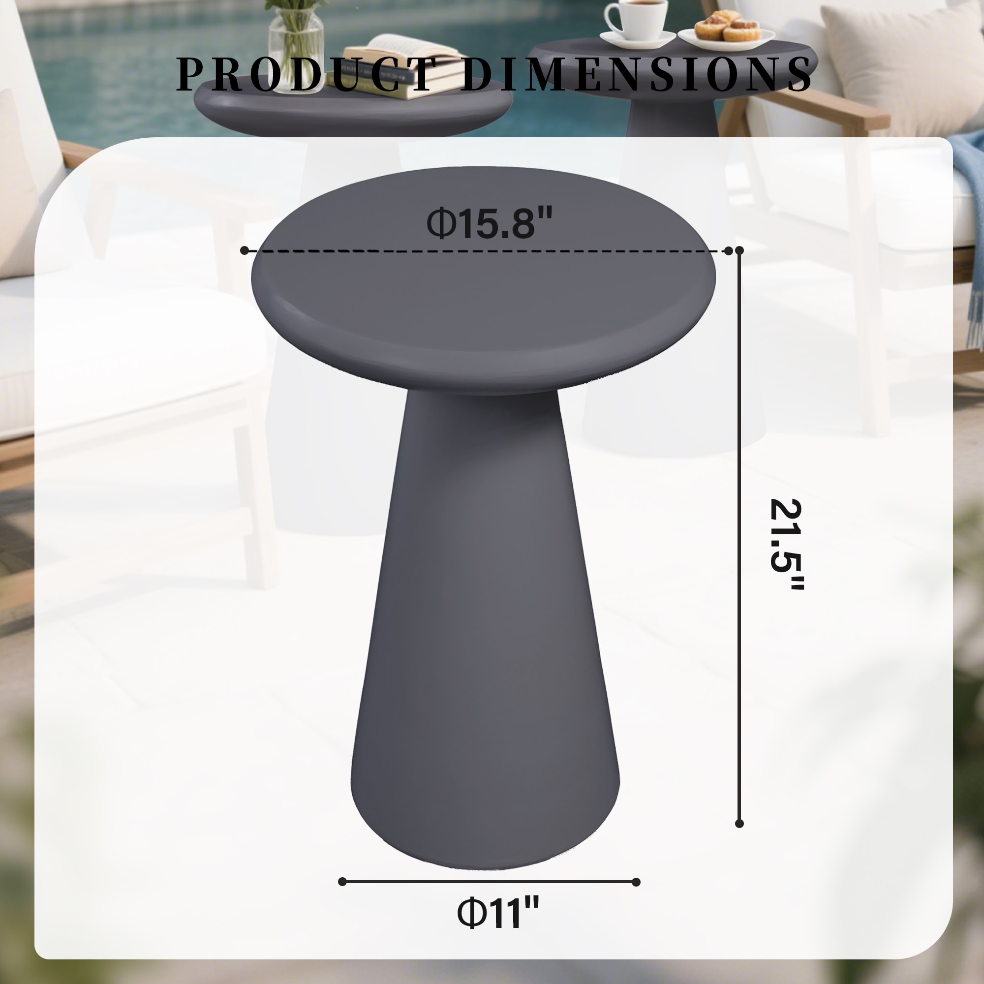 UPHA PL-BZMG-DK-2PC End-Tables - View #2