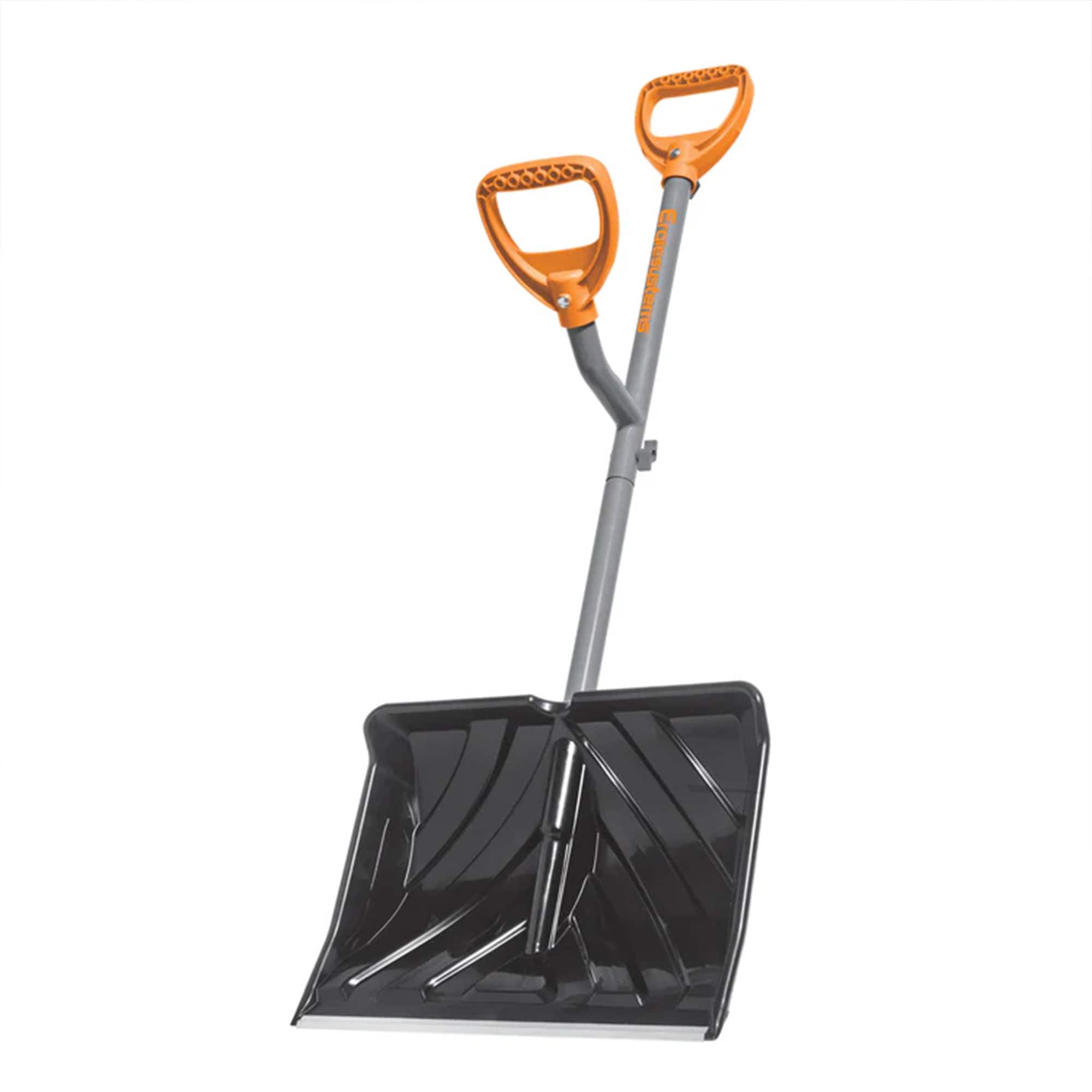 Snow Joe  ERG-SNSH18 18 Inch Steel Snow Shovel 34.5 Inch Shaft Push Scoop Combination Orange