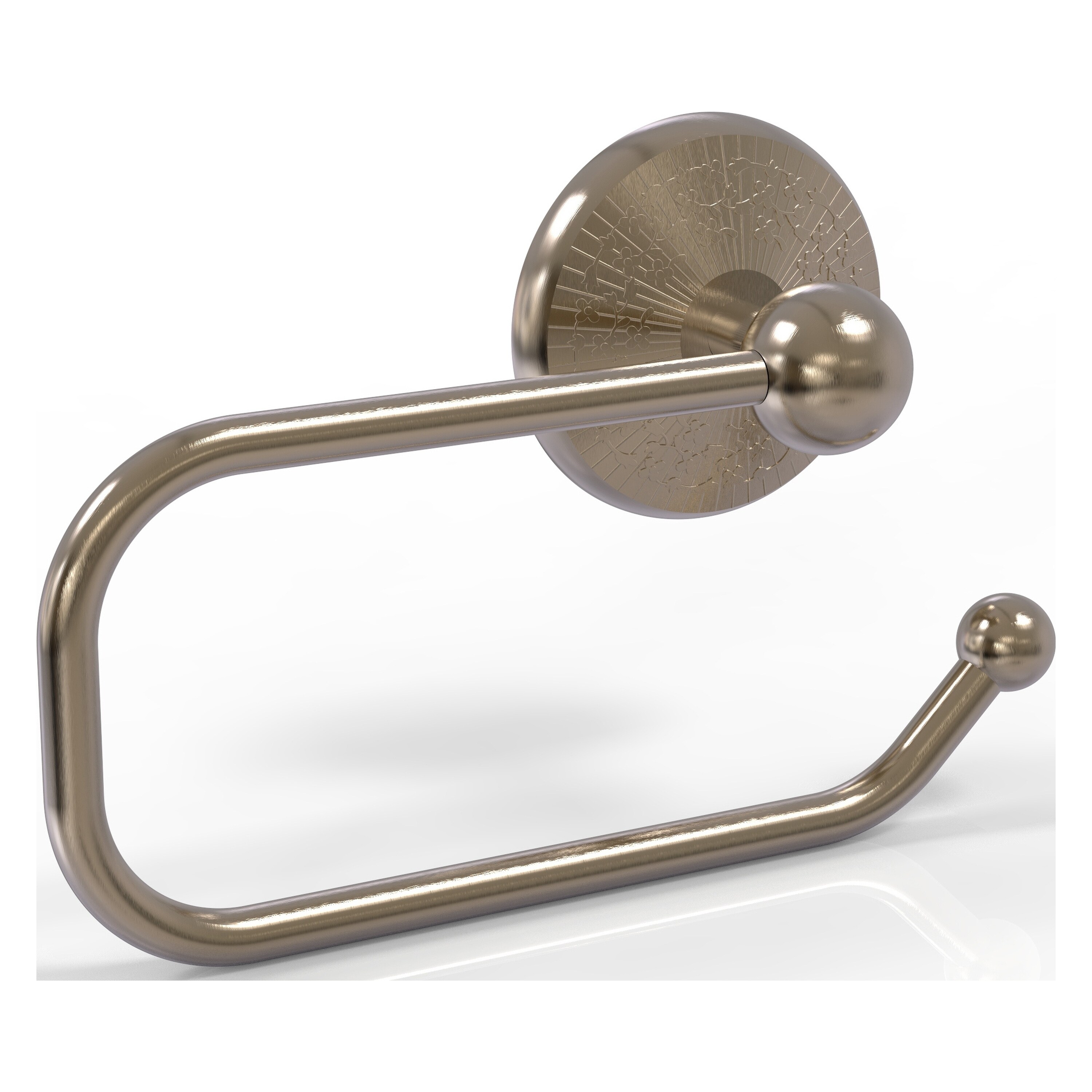 Allied Brass MC-24E-PEW Monte Carlo Antique Pewter Wall mount Single post Toilet Paper Holder 1 -Rolls