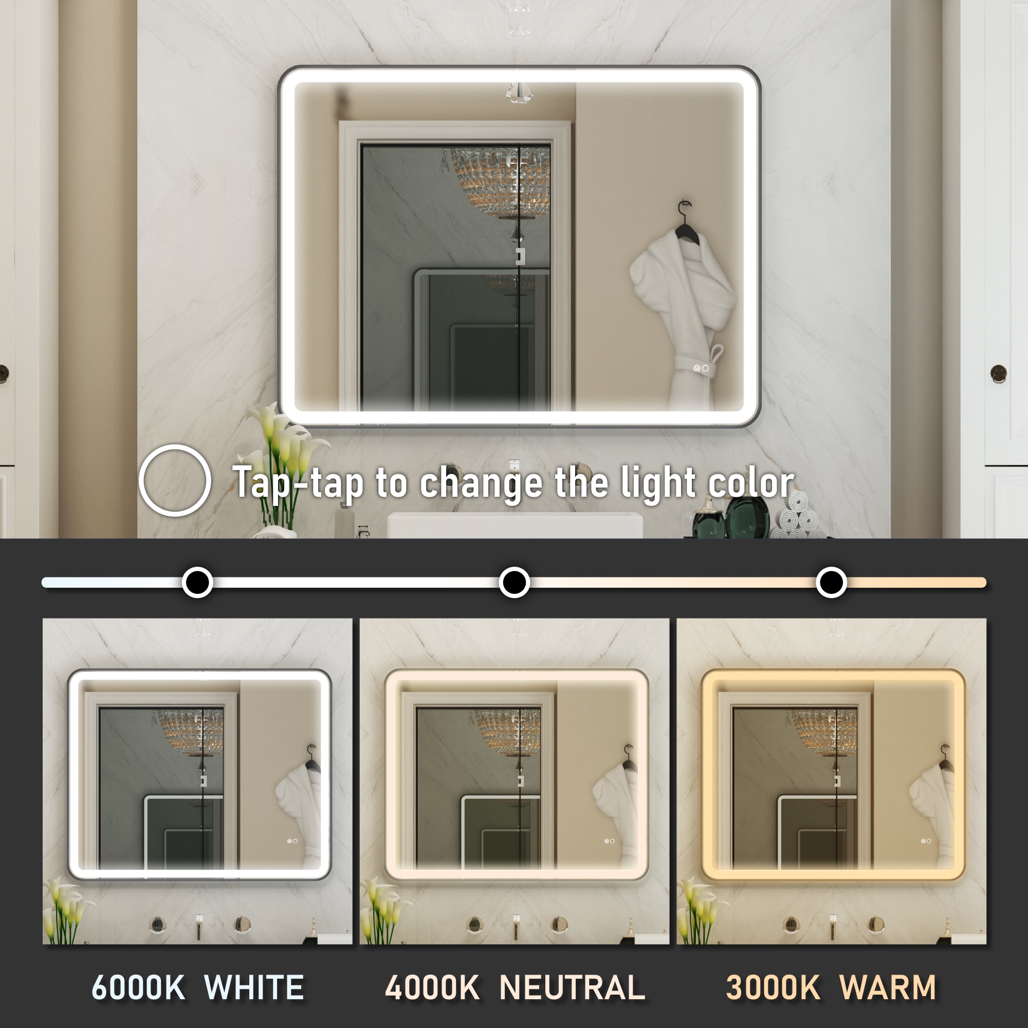 Forclover ALF-9W4836BK Framed-Bath-Mirrors - View #5