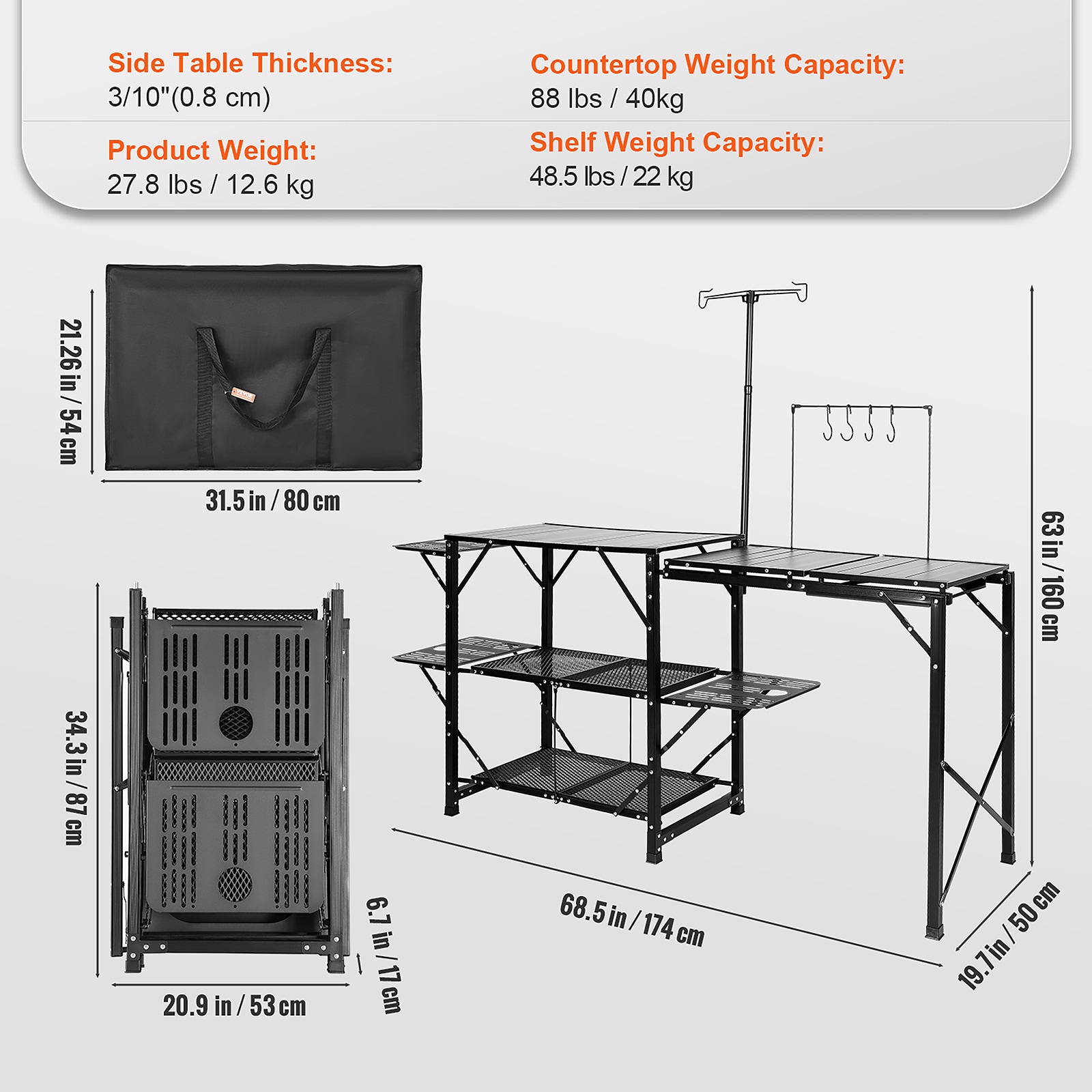 VEVOR BJKYDCFHSBZDSOTKJV0 Picnic-Tables - View #8