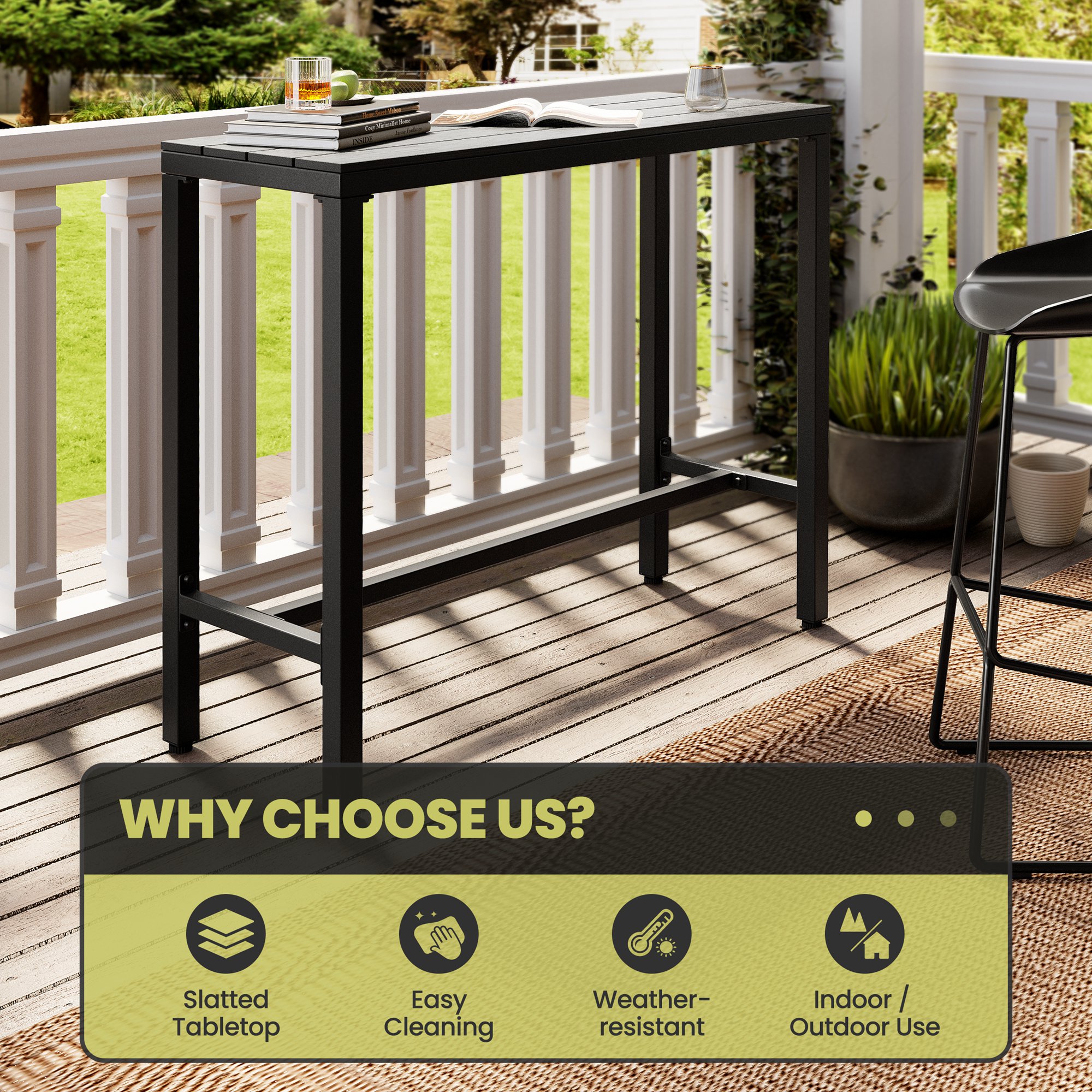 Crestlive Products CL-TB034BLK110 Patio-Tables - View #5